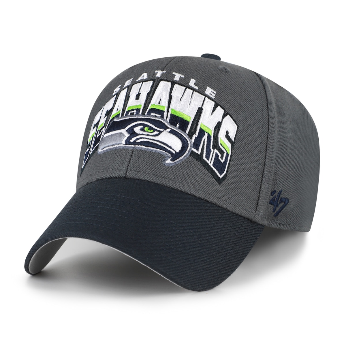 【公式グッズ】NFL シーホークス アジャスタブルキャップ '47/フォーティーセブン メンズ チャコール (NFL F26 Split Block MVP)｜Fanatics公式ストア 店