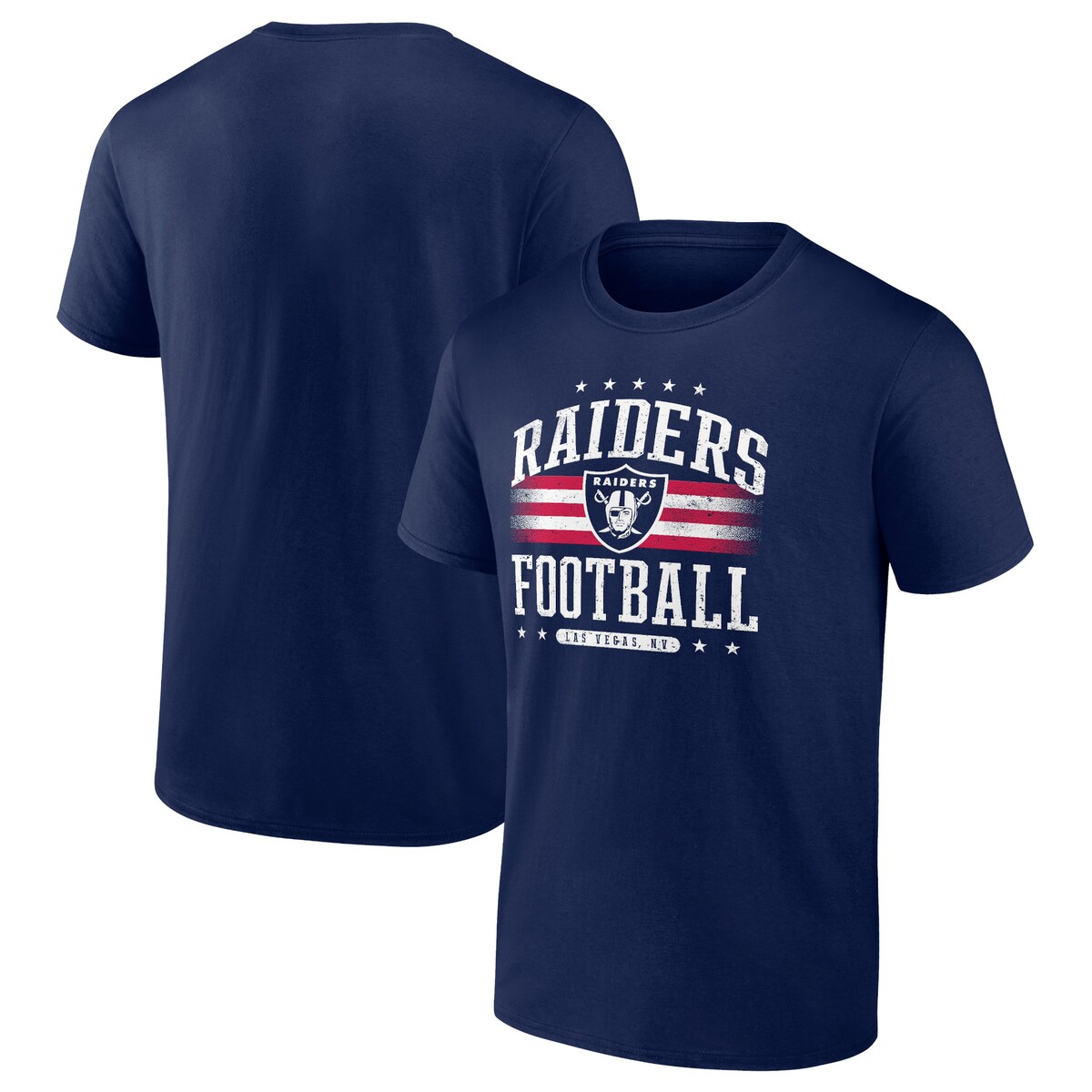 【公式グッズ】NFL レイダース Tシャツ （大きいサイズ） Fanatics/ファナティクス メンズ ネイビー (NFL 24 AMERICANA TEE SS)｜Fanatics公式ストア 店