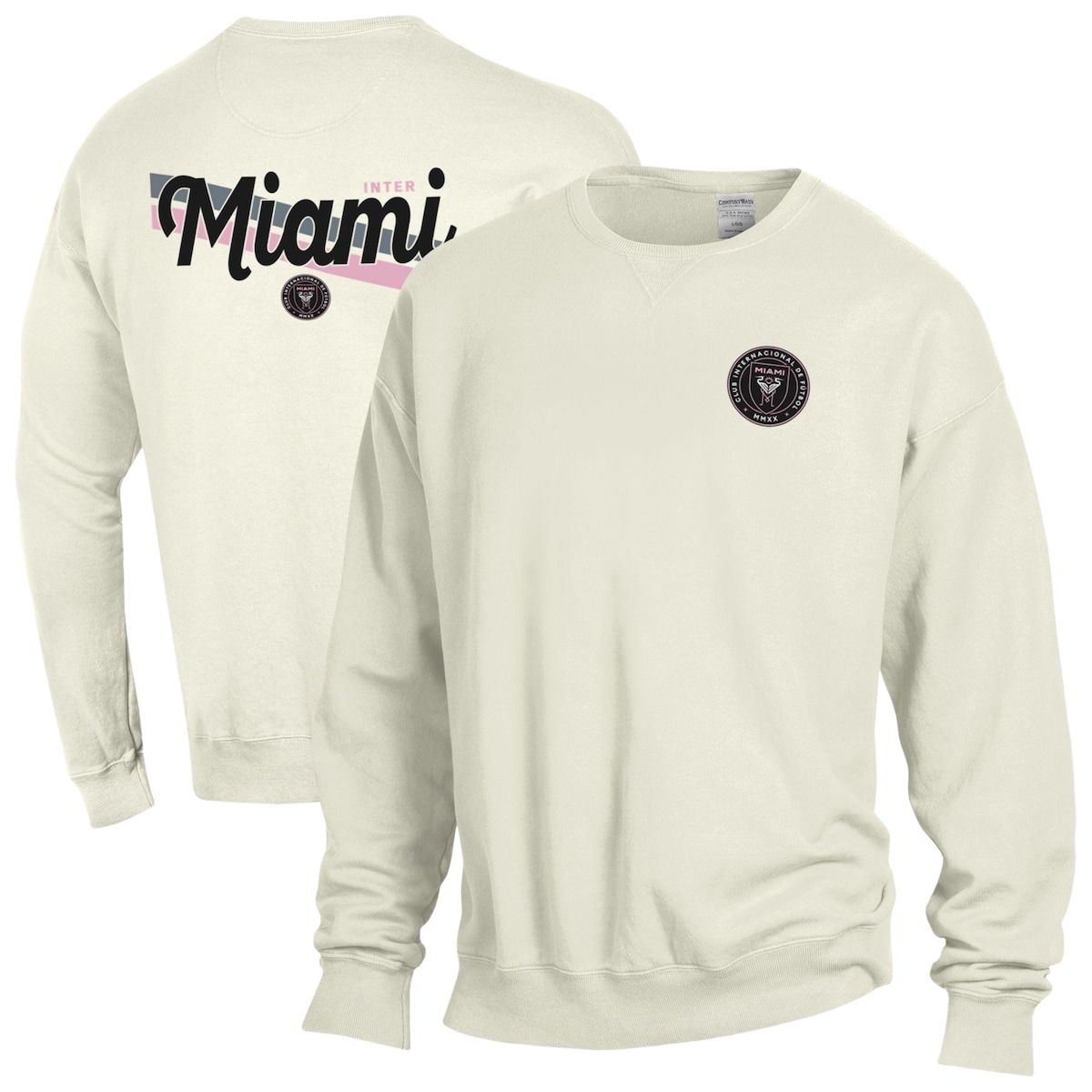 【公式グッズ】MLS インテルマイアミCF フリース トレーナー Gear For Sports メンズ クリーム (GFS F26 Men's MLS ComfortWash Fleece Crewneck Sweatshirt)｜Fanatics公式ストア 店