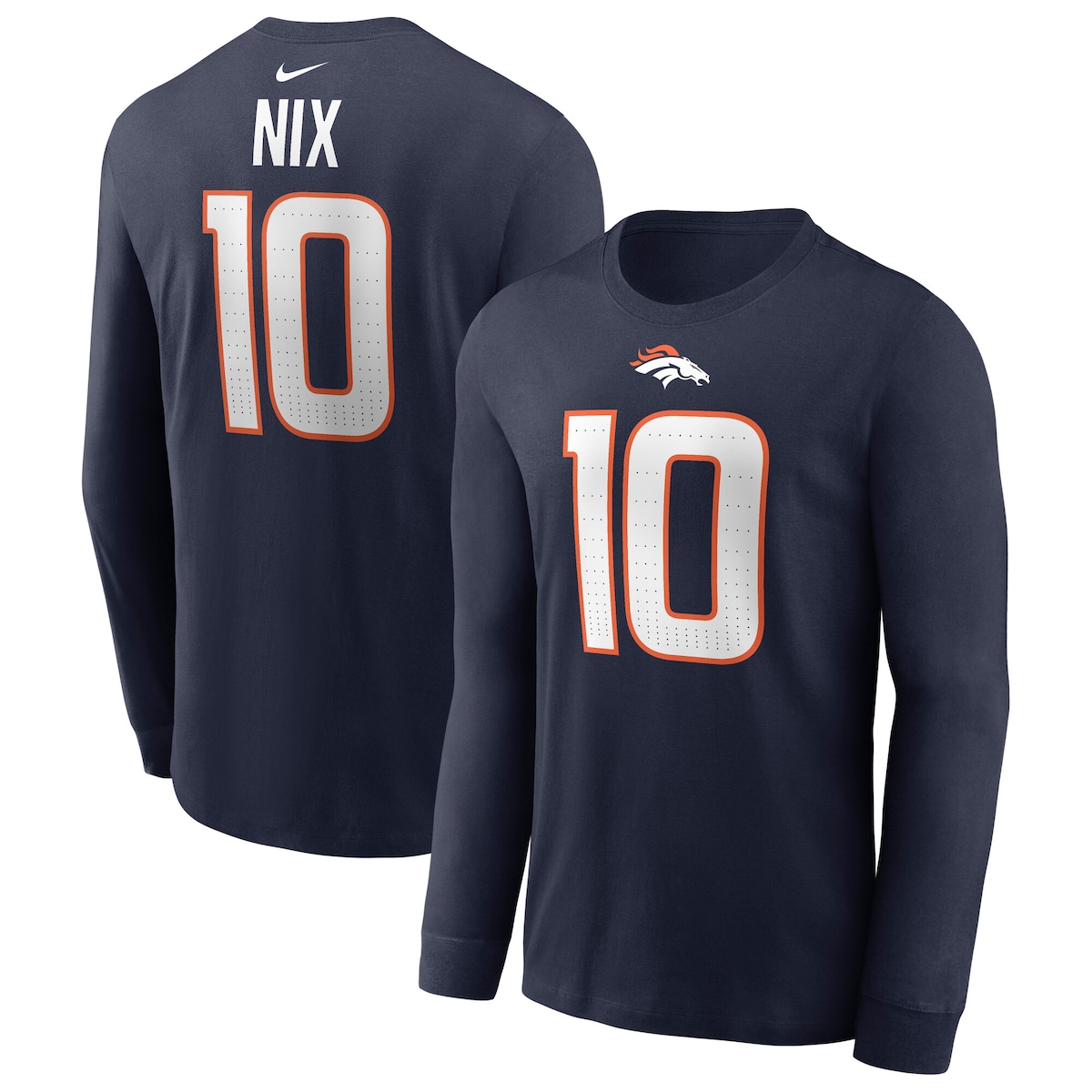 【公式グッズ】NFL ブロンコス ボー・ニックス 長袖 Tシャツ Nike/ナイキ メンズ ネイビー (26 Men's NFL Nike Player N&N Long Sleeve Tee)|Fanatics公式ストア 店