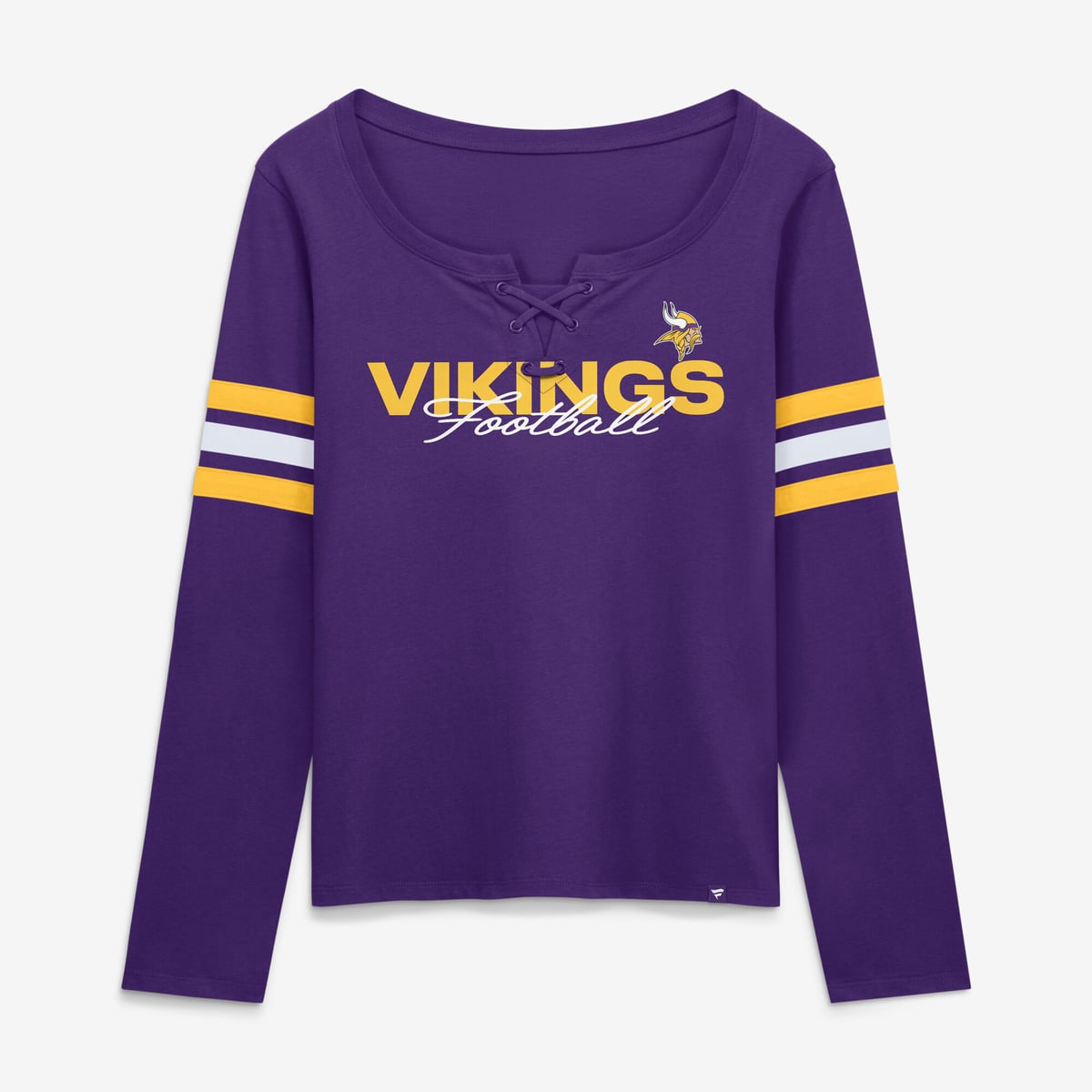 【公式グッズ】NFL バイキングス 長袖 Tシャツ Fanatics/ファナティクス レディース パープル (26 NFL Womens Fanatics Team First Coverage Scheme Lace Up LST)｜Fanatics公式ストア 店