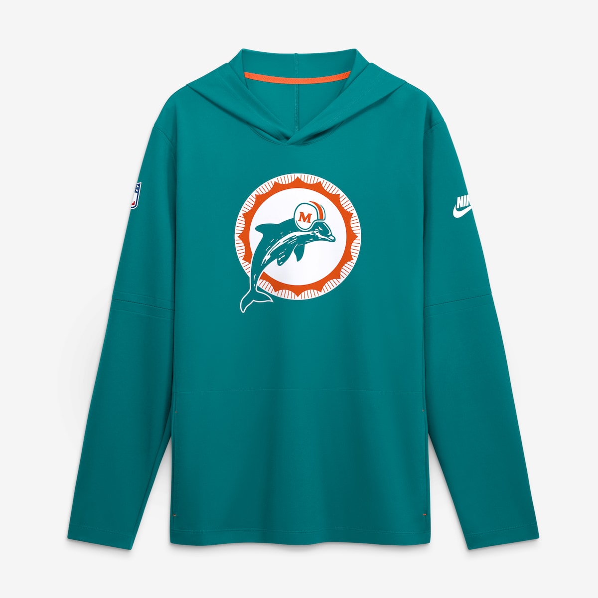 【公式グッズ】NFL ドルフィンズ 長袖 Tシャツ Nike/ナイキ メンズ アクア (M NK DF LWT HOODIE TOP LS-ALT)|Fanatics公式ストア 店