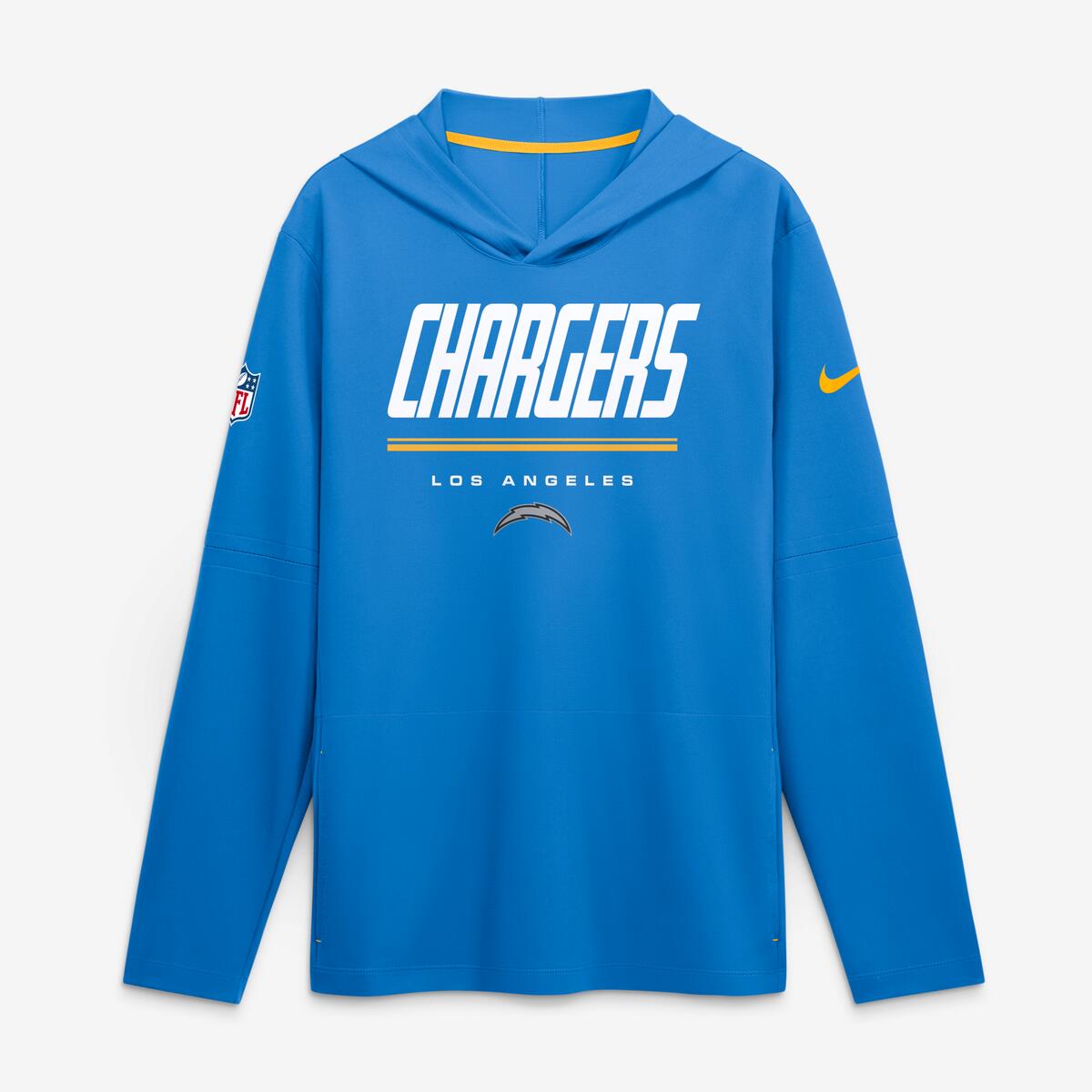 【公式グッズ】NFL チャージャーズ 長袖 Tシャツ Nike/ナイキ メンズ パウダーブルー (M NK DF LWT HOODIE TOP LS)｜Fanatics公式ストア 店