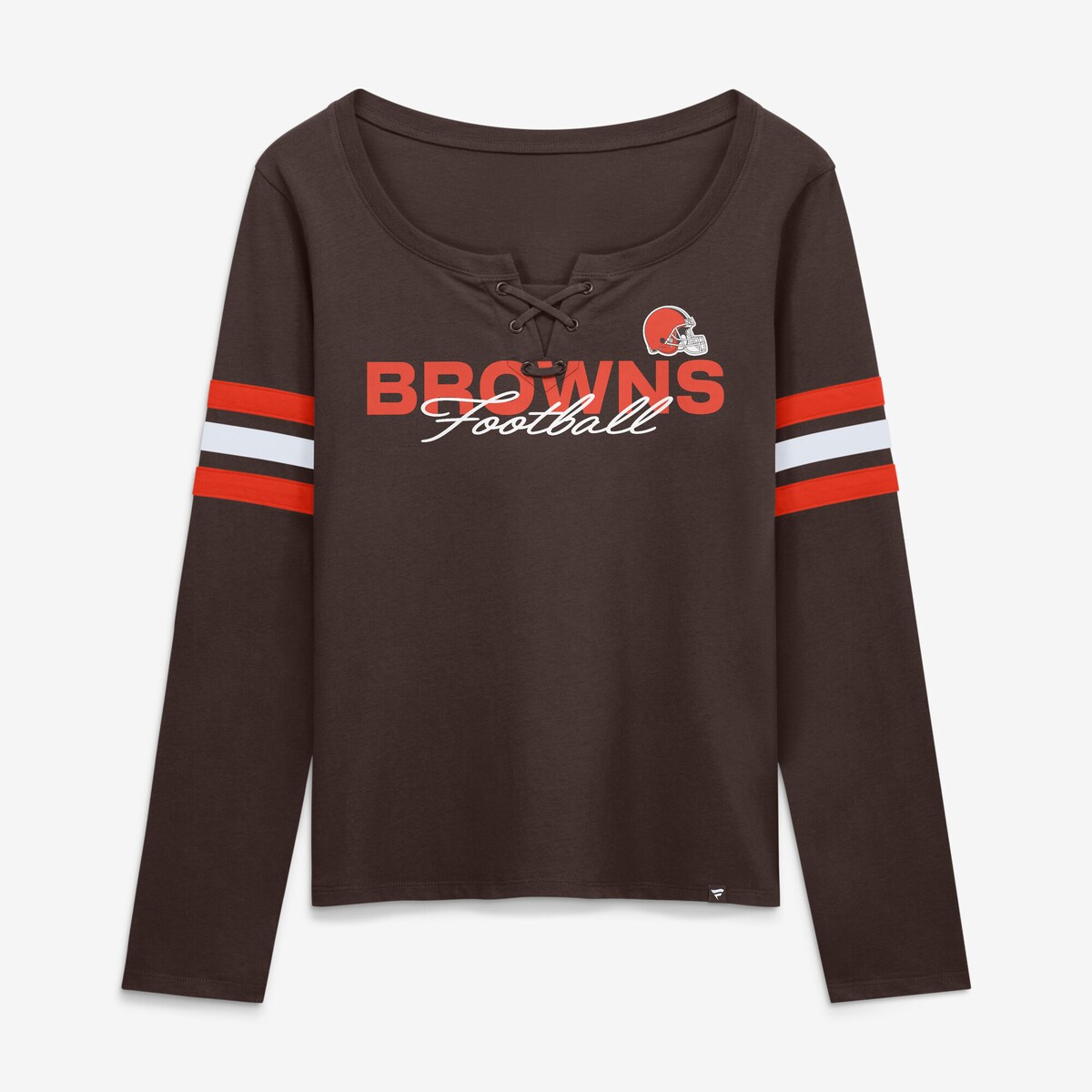 【公式グッズ】NFL ブラウンズ 長袖 Tシャツ Fanatics/ファナティクス レディース ブラウン (26 NFL Womens Fanatics Team First Coverage Scheme Lace Up LST)｜Fanatics公式ストア 店