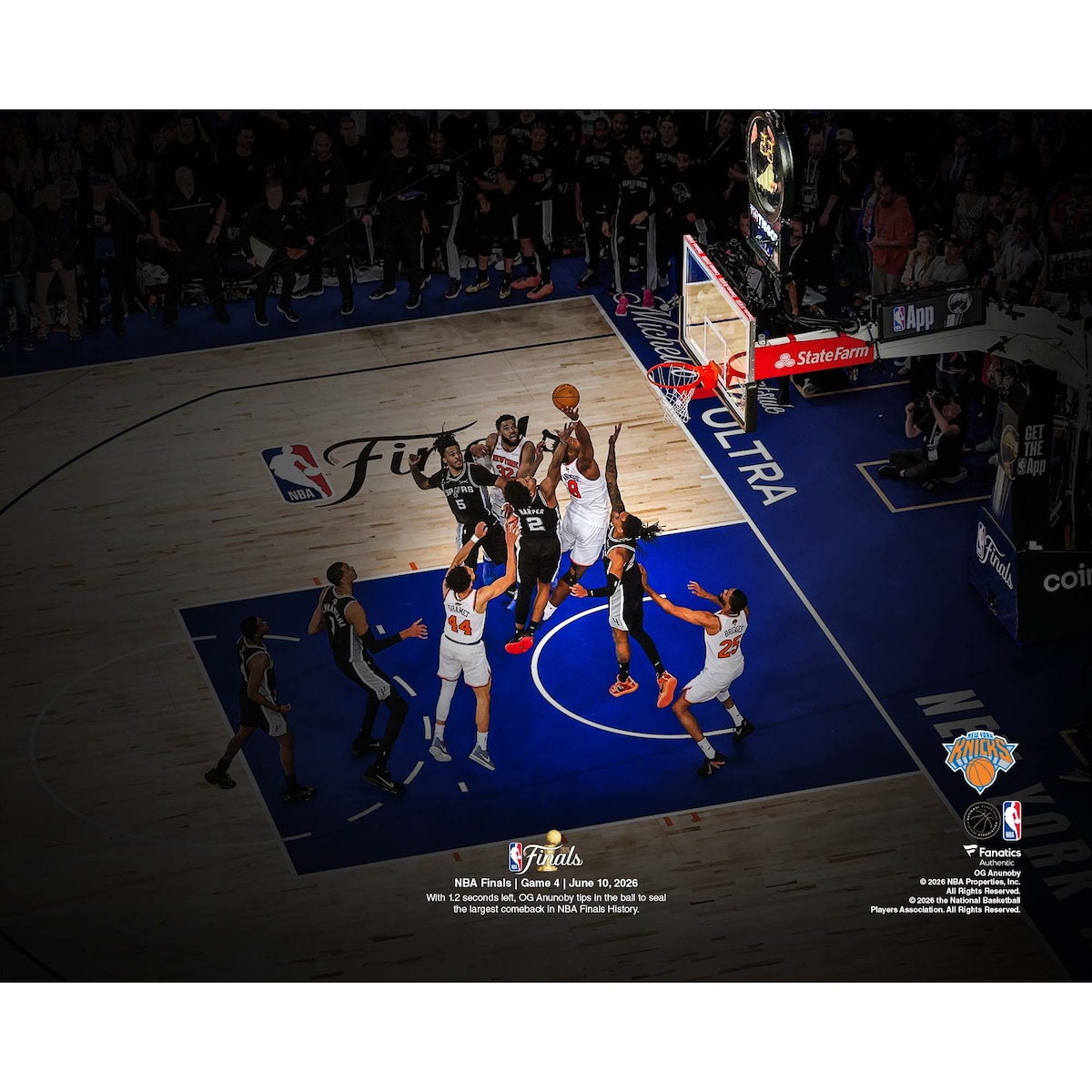 【公式グッズ】NBA ニックス OG・アヌノビー コレクタブルアイテム（フォトプリント） Fanatics Authentic/ファナティクスオーセンティック (UNS NBA FINALS PHOTO 46184 - MULTI)｜Fanatics公式ストア 店