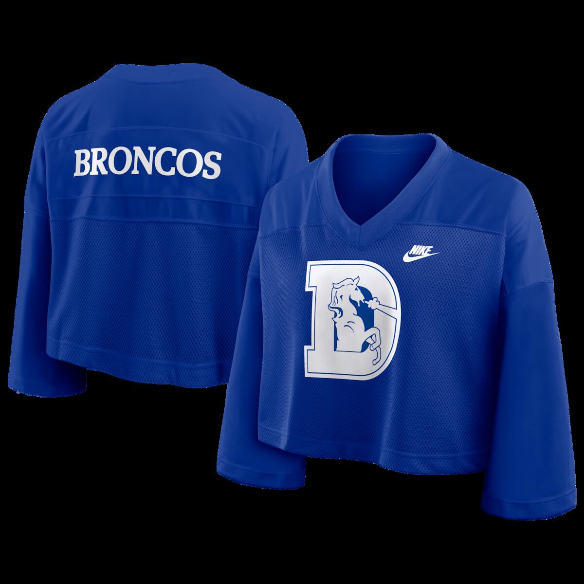 【公式グッズ】NFL ブロンコス Tシャツ Nike/ナイキ レディース ロイヤルブルー (26 NFL Womens Nike Rewind Jersey Crop Top)｜Fanatics公式ストア 店