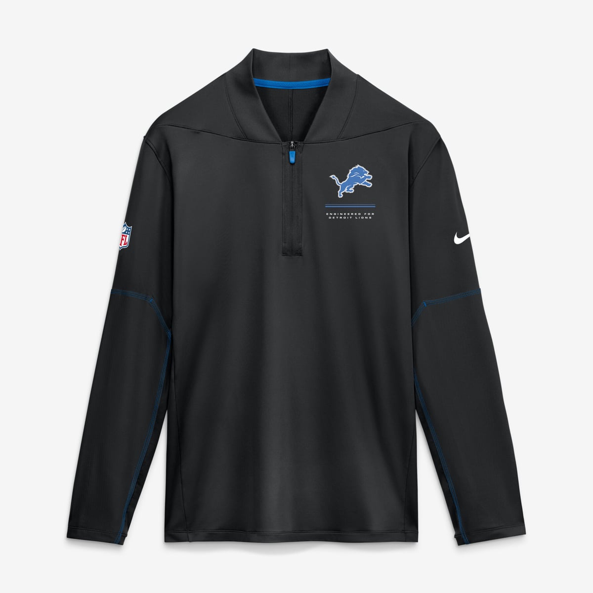 【公式グッズ】NFL ライオンズ プルオーバー Nike/ナイキ メンズ ブラック (Men's Nike Sideline Logo Glory Dri Fit MID WT HZ TOP LS)｜Fanatics公式ストア 店 16,447円
