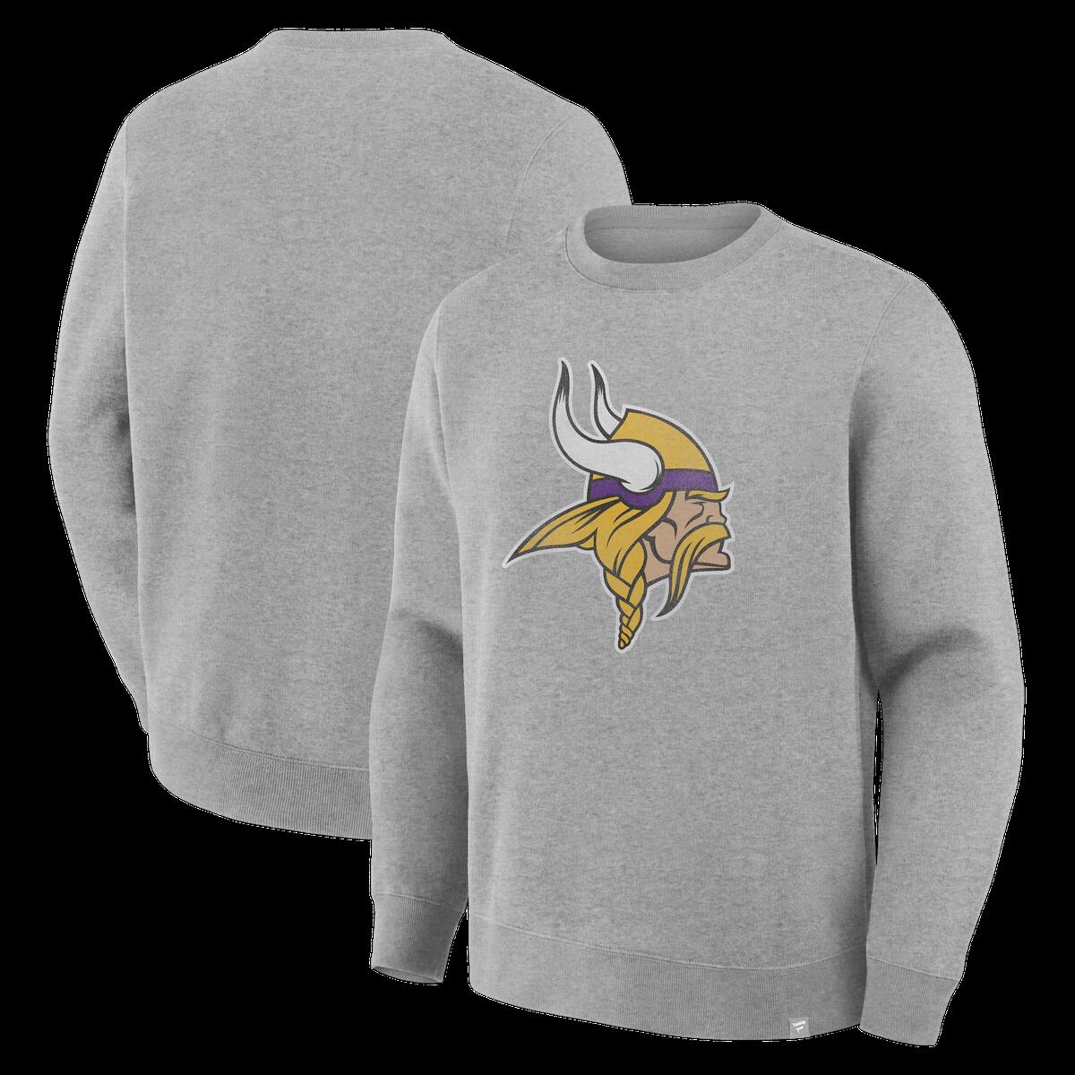 【公式グッズ】NFL バイキングス トレーナー Fanatics/ファナティクス メンズ ヘザーグレイ (FANATICS DISTRESSED LOGO LEGACY FLEECE CREW)｜Fanatics公式ストア 店 13,002円