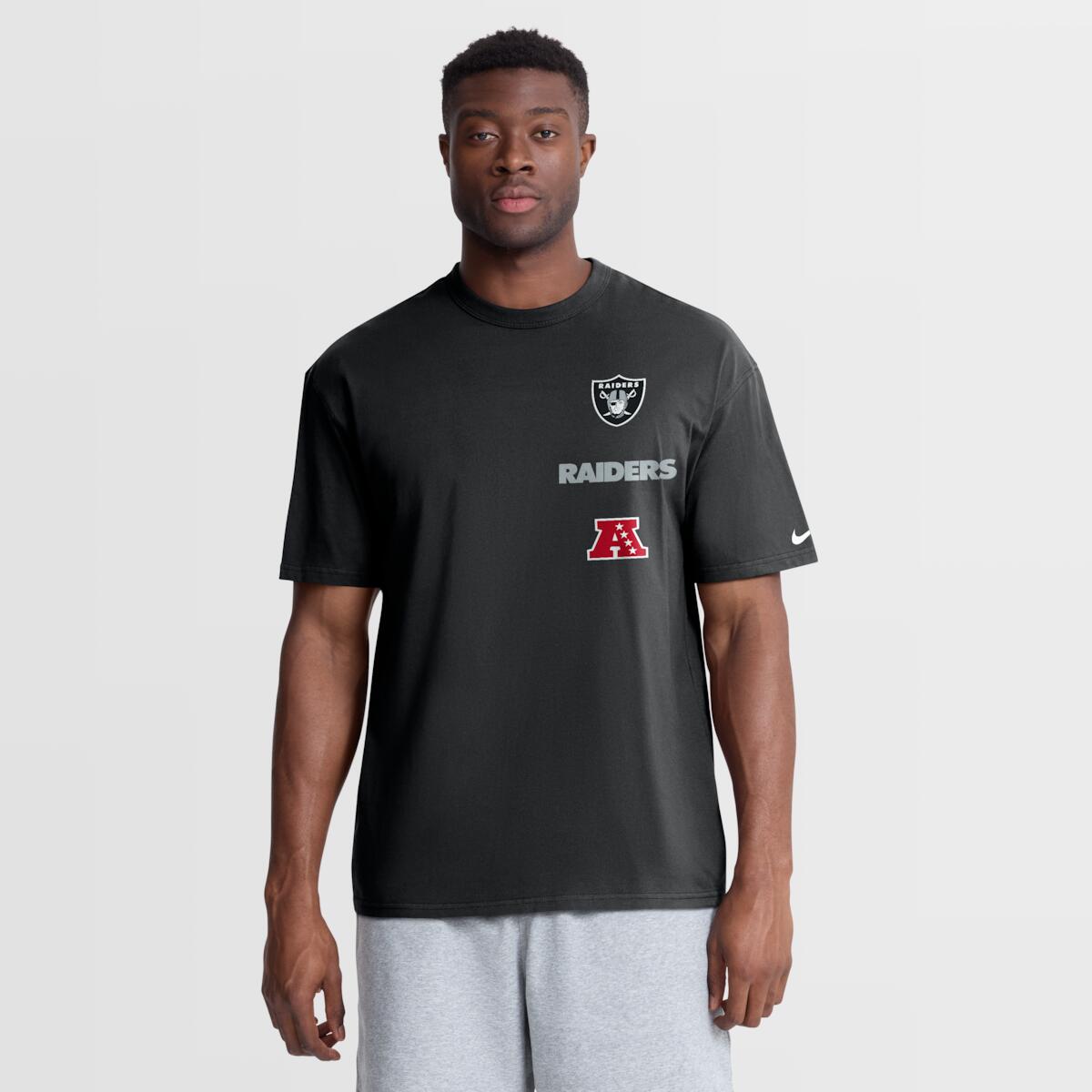 【公式グッズ】NFL レイダース Tシャツ Nike/ナイキ メンズ ブラック (Men's Nike the Forward SS Heavy Max 90 T-Shirt)｜Fanatics公式ストア 店