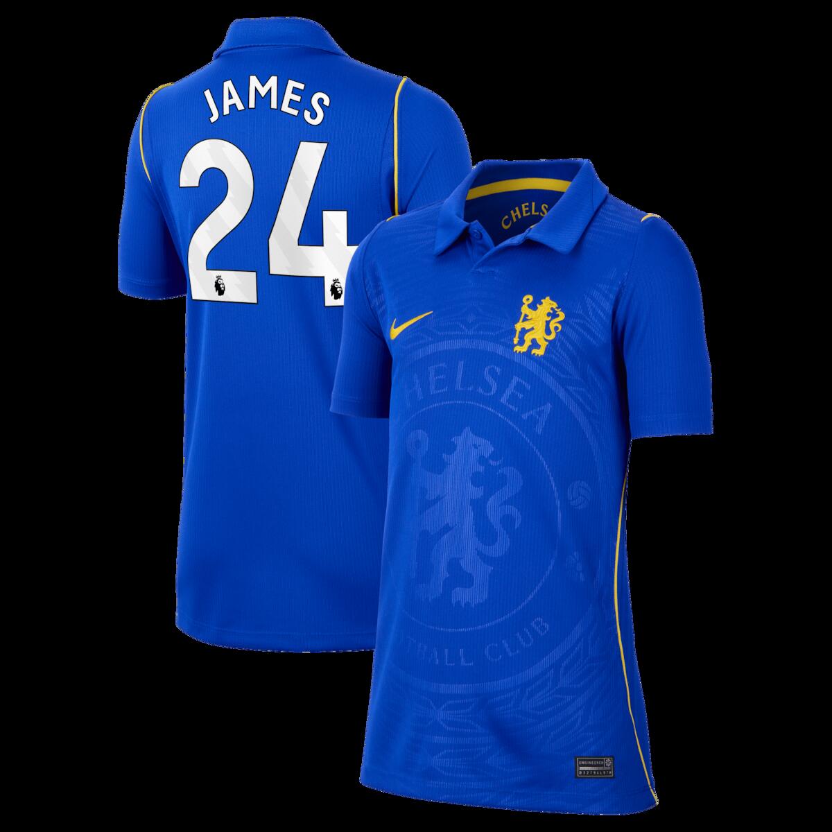 【公式グッズ】プレミアリーグ チェルシー リース・ジェームズ ホーム ユニフォーム （レプリカ） Nike/ナイキ ユース・ジュニアサイズ ブルー (NIK 26/27 Youth Replica Jersey - Player)｜Fanatics公式ストア 店