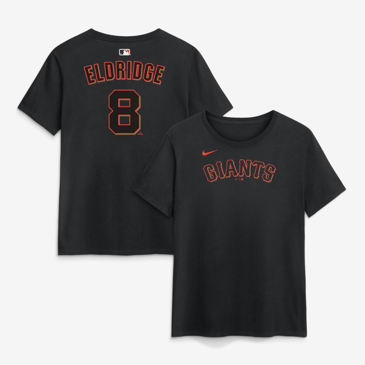 【公式グッズ】MLB ジャイアンツ ブライス・エルドリッジ ネーム&ナンバー Tシャツ Nike/ナイキ レディース ブラック (Nike Women's N&N CORE Tee - 2026)|Fanatics公式ストア 店