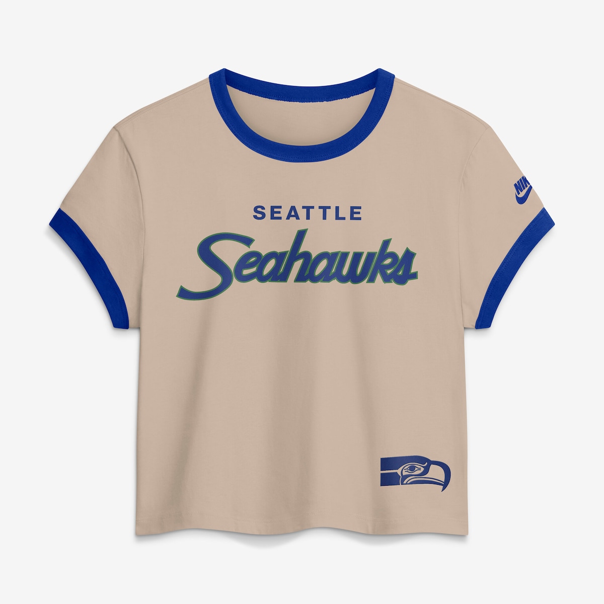 【公式グッズ】NFL シーホークス Tシャツ Nike/ナイキ レディース (26 NFL Womens Nike Rewind Ringer Mod Crop SST)|Fanatics公式ストア 店