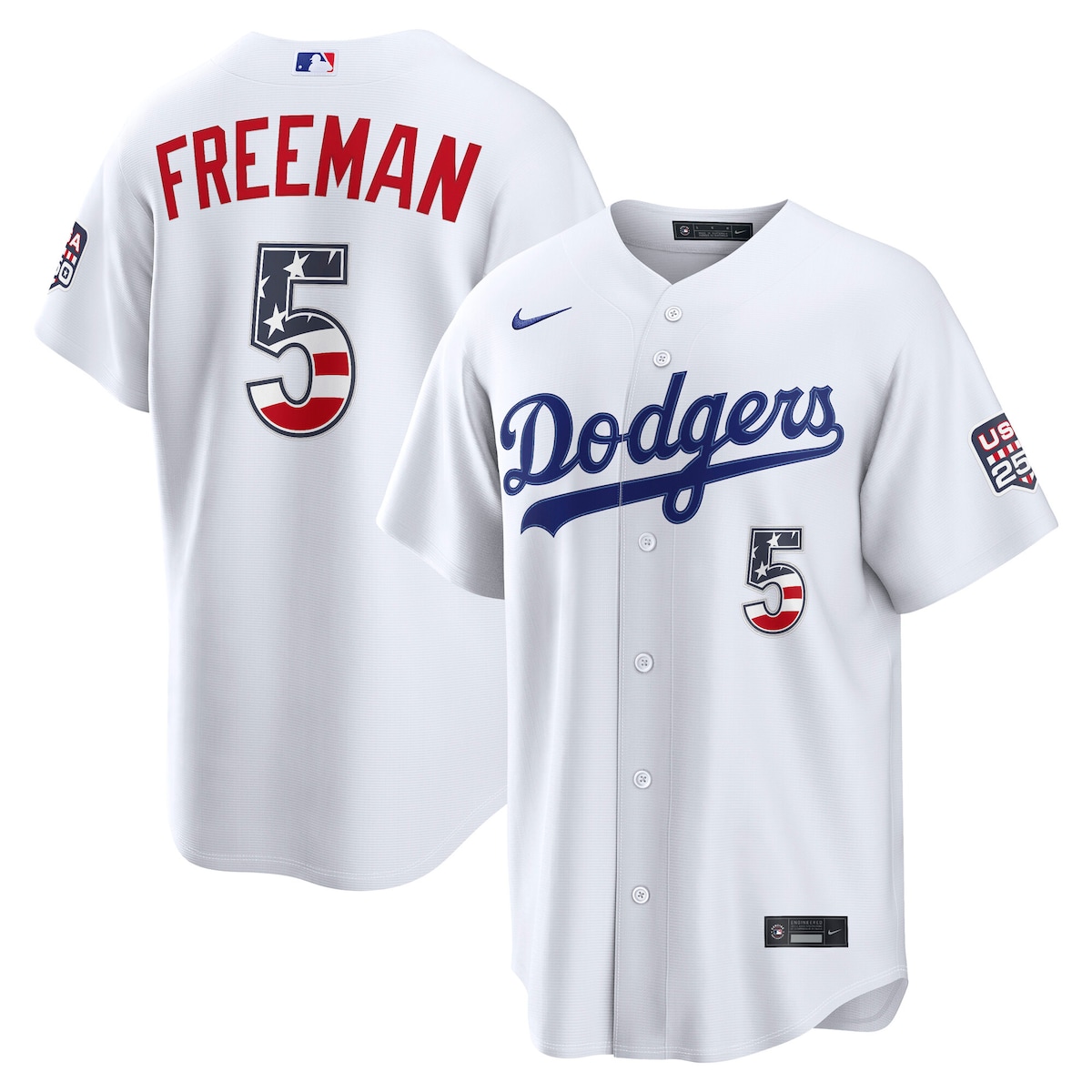 【公式グッズ】MLB ドジャース フレディ・フリーマン ホーム ユニフォーム （レプリカ） Nike/ナイキ メンズ ホワイト (Men's Nike July 4th Stadium Jersey - Player)｜Fanatics公式ストア 店