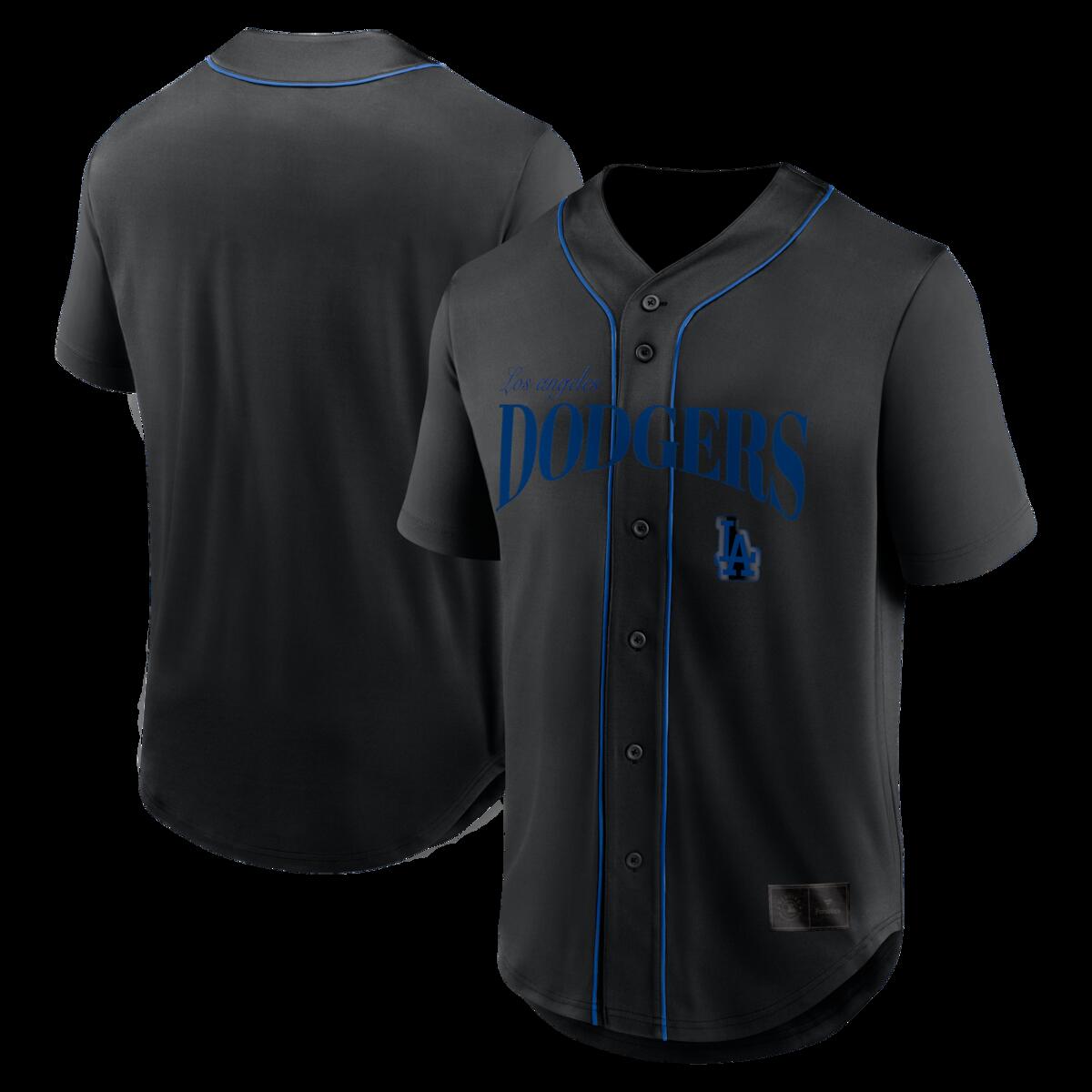 【公式グッズ】MLB ドジャース シャツ Fanatics/ファナティクス メンズ ブラック (SHORT SLEEVE FASHION BUTTON UP)｜Fanatics公式ストア 店