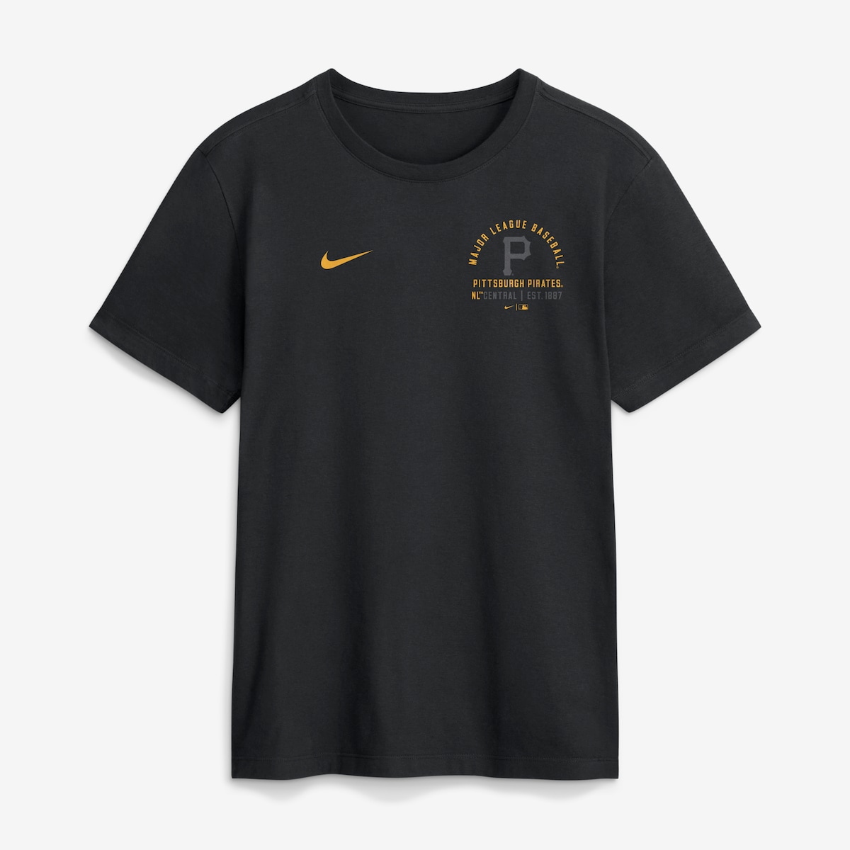 【公式グッズ】MLB パイレーツ Tシャツ Nike/ナイキ メンズ ブラック (Men's Nike MLB Split Logo SS Cotton Tee)｜Fanatics公式ストア 店