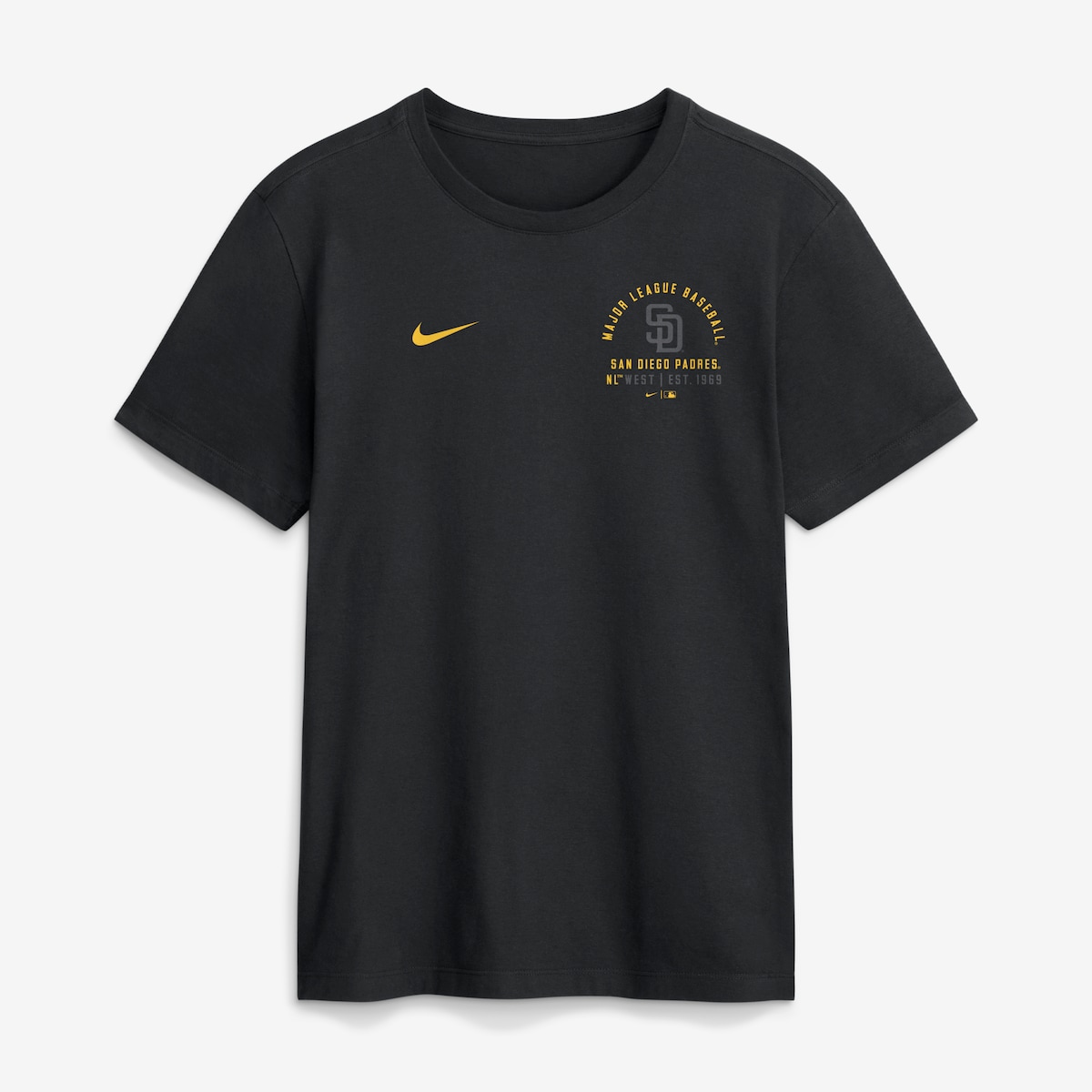 【公式グッズ】MLB パドレス Tシャツ Nike/ナイキ メンズ ブラック (Men's Nike MLB Split Logo SS Cotton Tee)｜Fanatics公式ストア 店