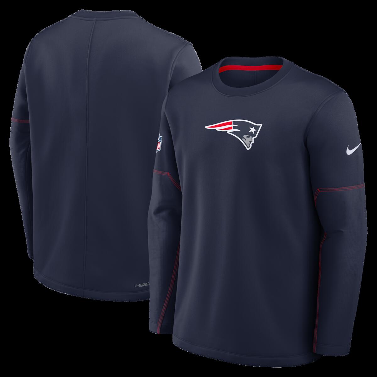 【公式グッズ】NFL ペイトリオッツ トレーナー Nike/ナイキ メンズ ネイビー (Men's Sideline Nike Team Present TF MID WT CREW LS COACH)|Fanatics公式ストア 店