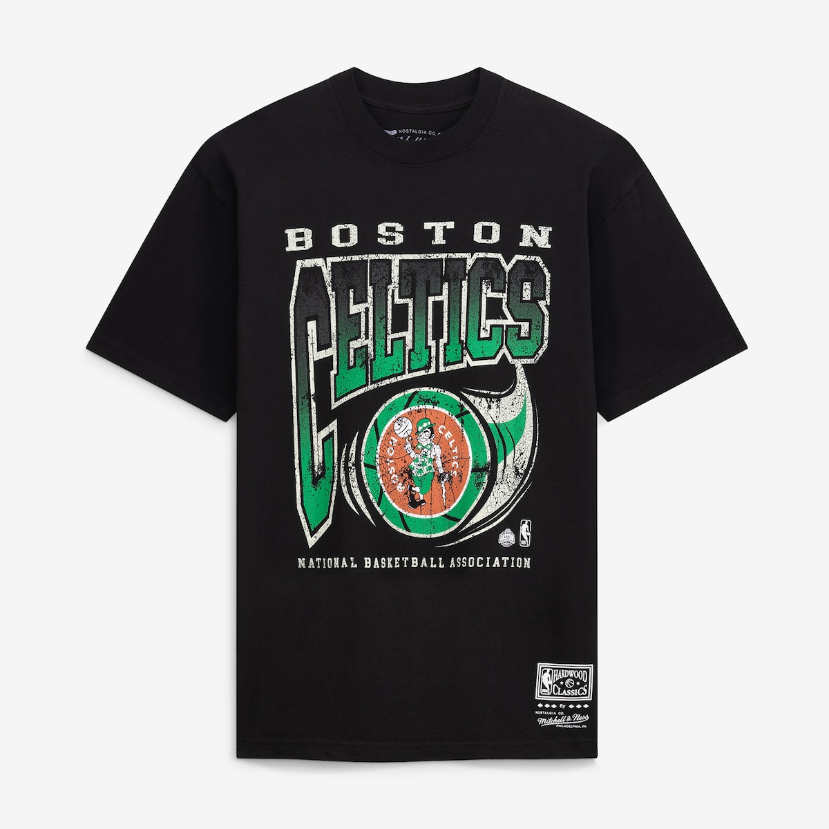 【公式グッズ】NBA セルティックス Tシャツ Mitchell & Ness/ミッチェル＆ネス メンズ ブラック (SP26 NBA BALL OUT SS TEE)｜Fanatics公式ストア 店