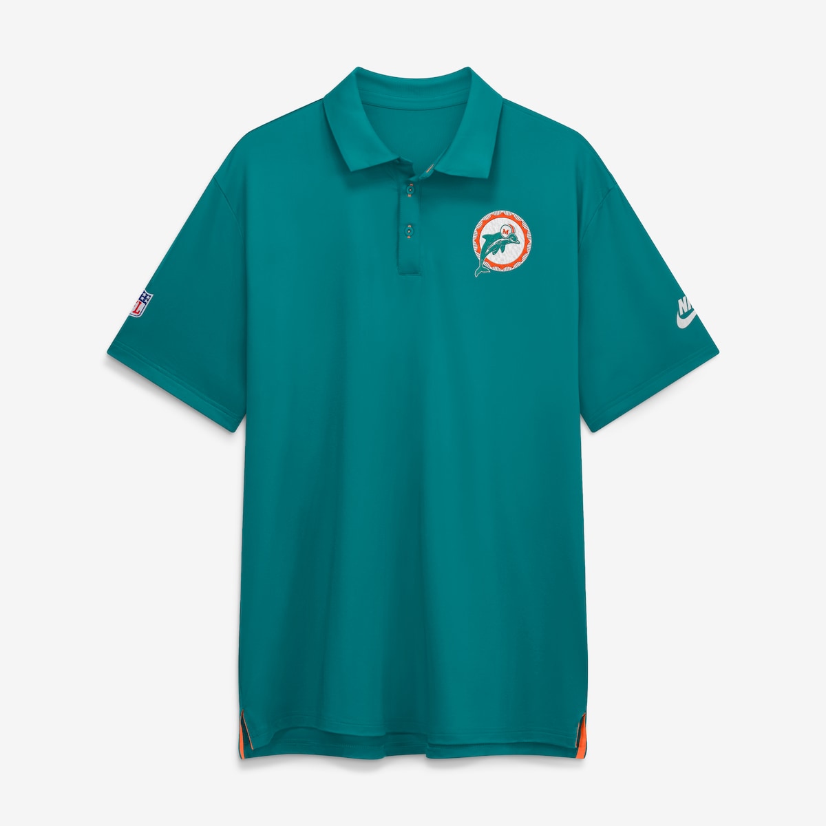 【公式グッズ】NFL ドルフィンズ ポロシャツ Nike/ナイキ メンズ アクア (MEN'S SIDELINE POWERFUL BLOCKING NIKE DF TOUR POLO)｜Fanatics公式ストア 店