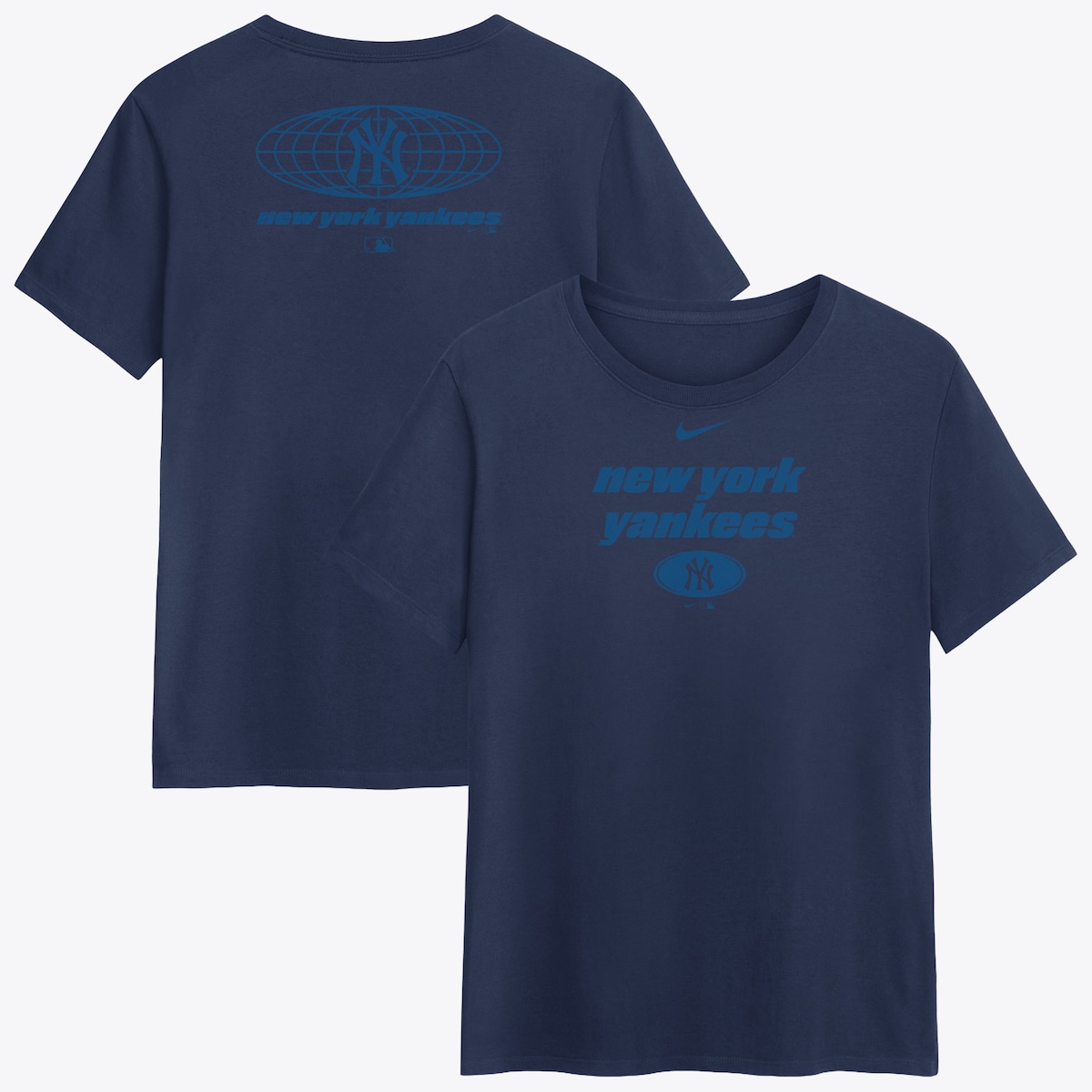 【公式グッズ】MLB ヤンキース Tシャツ Nike/ナイキ レディース ネイビー (MLB Women's Two Hit Nike SS Cotton Tee)｜Fanatics公式ストア 店