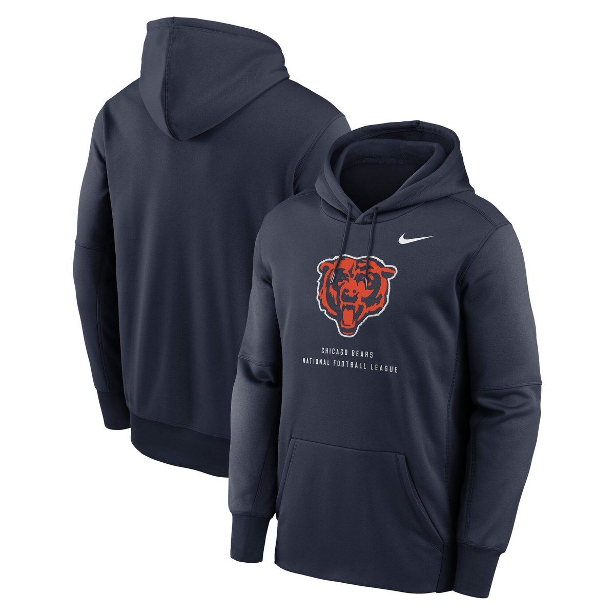 【公式グッズ】NFL ベアーズ パーカー Nike/ナイキ メンズ ネイビー (Men's Nike Toss Sweep Therma Hoodie)｜Fanatics公式ストア 店