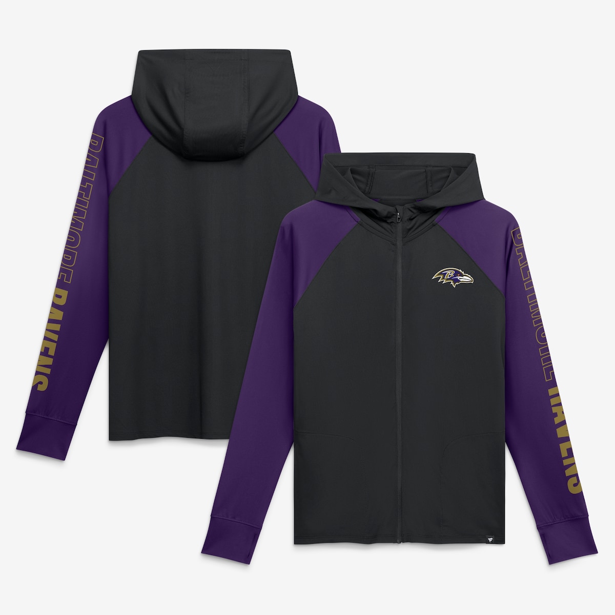 【公式グッズ】NFL レイブンズ ジップアップ パーカー Fanatics/ファナティクス レディース ブラック (26 NFL Womens Fanatics Team First Cornerback Blitz Full Zip Hood)|Fanatics公式ストア 店