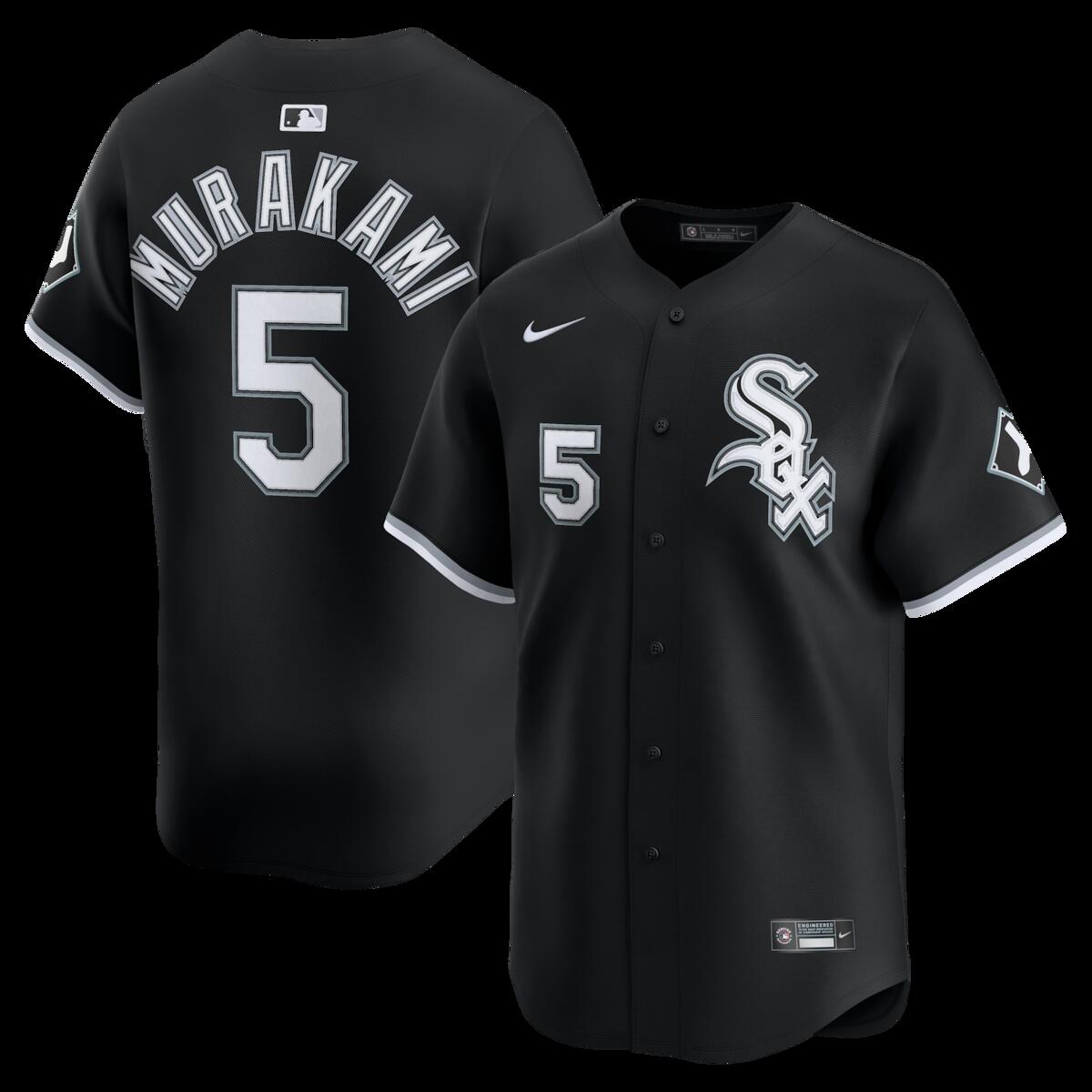 【公式グッズ】MLB ホワイトソックス 村上 宗隆 オルタネイト リミテッド ユニフォーム Nike/ナイキ メンズ ブラック (2025 Nike Mens Limited Player Jersey)｜Fanatics公式ストア 店