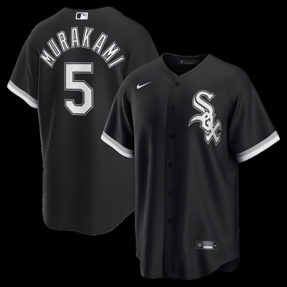 【公式グッズ】MLB ホワイトソックス 村上 宗隆 レプリカ ユニフォーム Nike/ナイキ メンズ ブラック (Men’s T770 Replica Jersey — League Seasonal — Player)|Fanatics公式ストア 店
