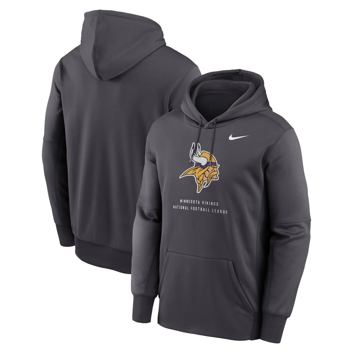 【公式グッズ】NFL バイキングス パーカー Nike/ナイキ メンズ チャコール (Men's Nike Toss Sweep Therma Hoodie)｜Fanatics公式ストア 店