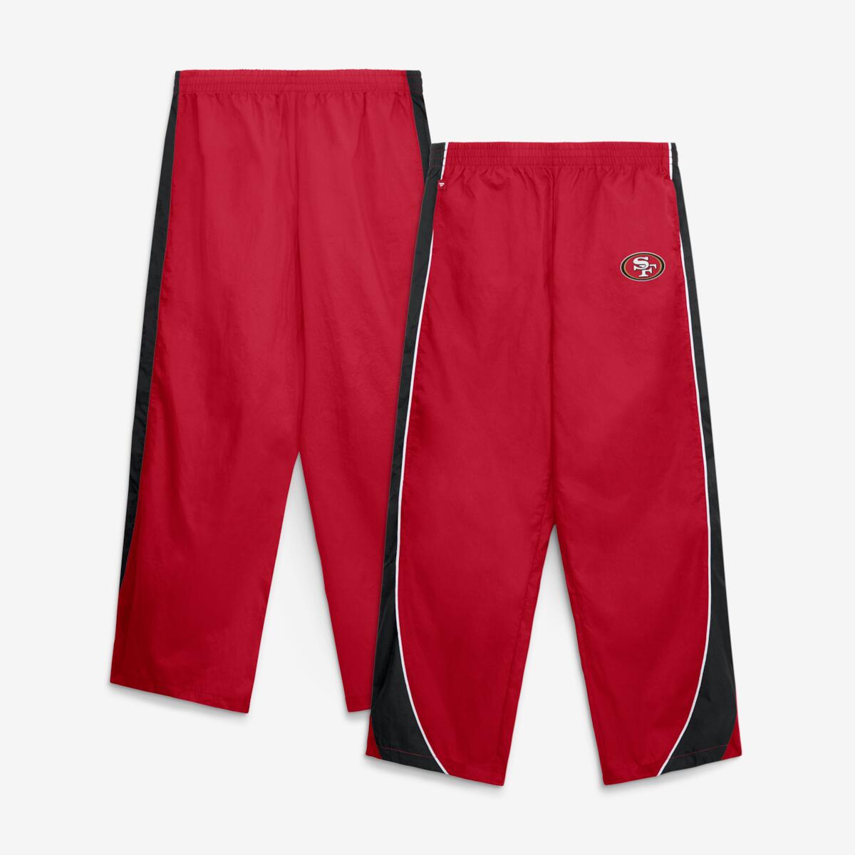 【公式グッズ】NFL 49ers パンツ Fanatics/ファナティクス レディース スカーレット (26 NFL Womens Fanatics Team First Backwards Lateral Nylon Pants)|Fanatics公式ストア 店