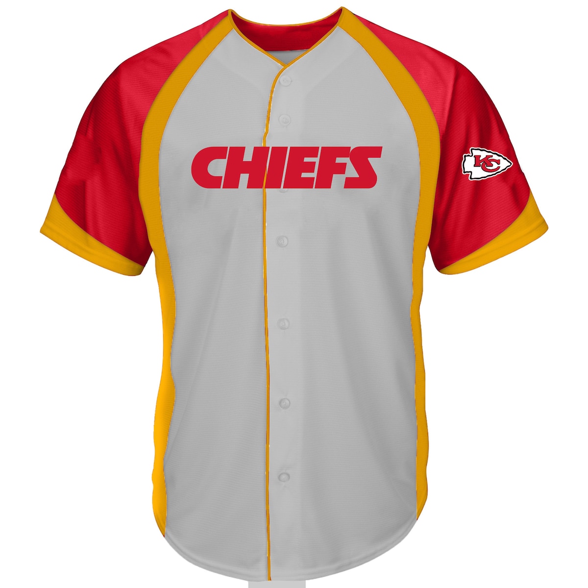 【公式グッズ】NFL チーフス シャツ Profile メンズ グレイ (MENS B&T BUTTON FRONT TOP)｜Fanatics公式ストア 店 13,967円