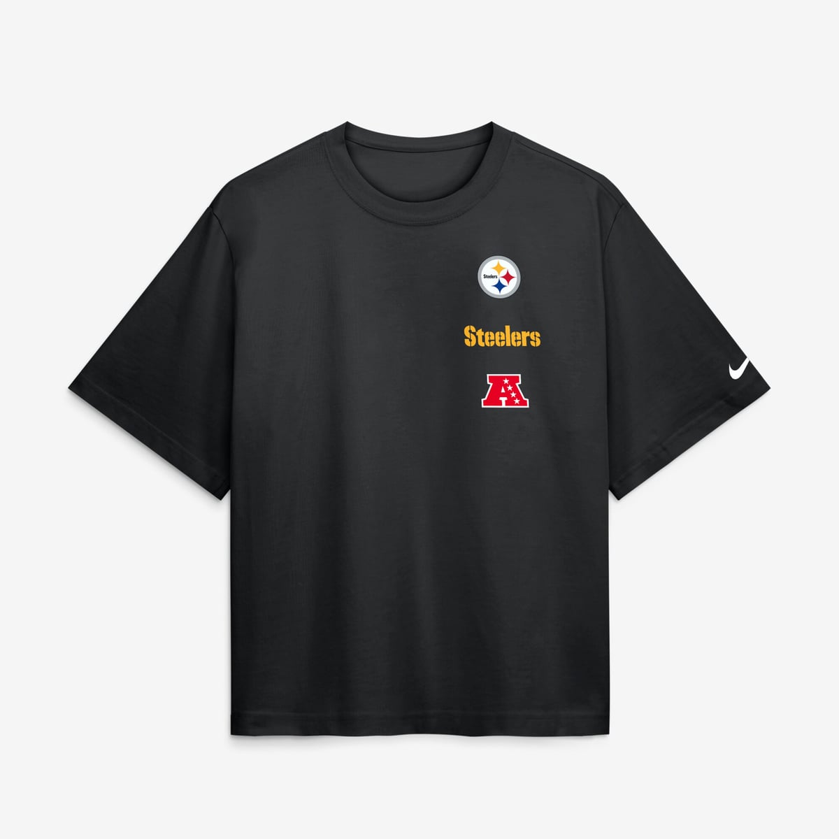 【公式グッズ】NFL スティーラーズ Tシャツ Nike/ナイキ レディース ブラック (26 NFL Womens Nike Primetime Premium Essential Loose Fit Boxy SST)|Fanatics公式ストア 店