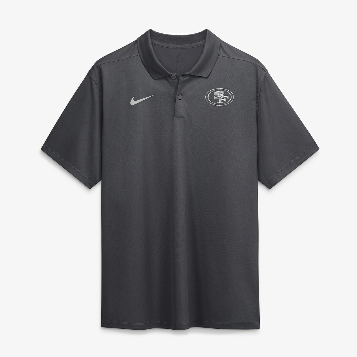 【公式グッズ】NFL 49ers ポロシャツ Nike/ナイキ メンズ アンスラサイト (Men's Nike Anthracite Fractal Logo Dri-FIT Victory Polo)|Fanatics公式ストア 店