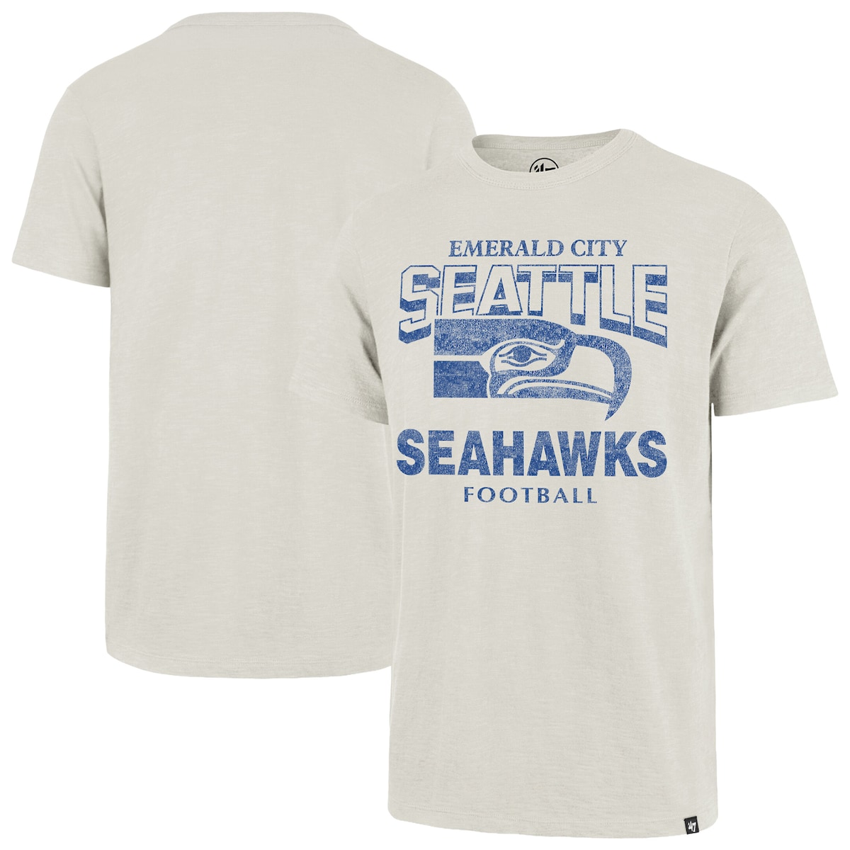 Men's '47 Natural Seattle Seahawks Head On Scrum Slub T-Shirt｜Fanatics公式ストア 店