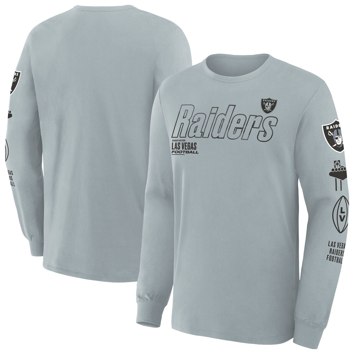 Men's Fanatics Heather Gray Las Vegas Raiders Big & Tall Checkdown Pass T-Shirt｜Fanatics公式ストア 店