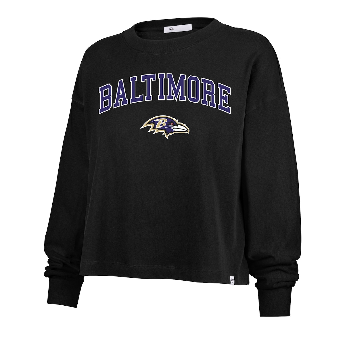 Women's '47 Black Baltimore Ravens Plus Size Sydney Arch Game T-Shirt|Fanatics公式ストア 店