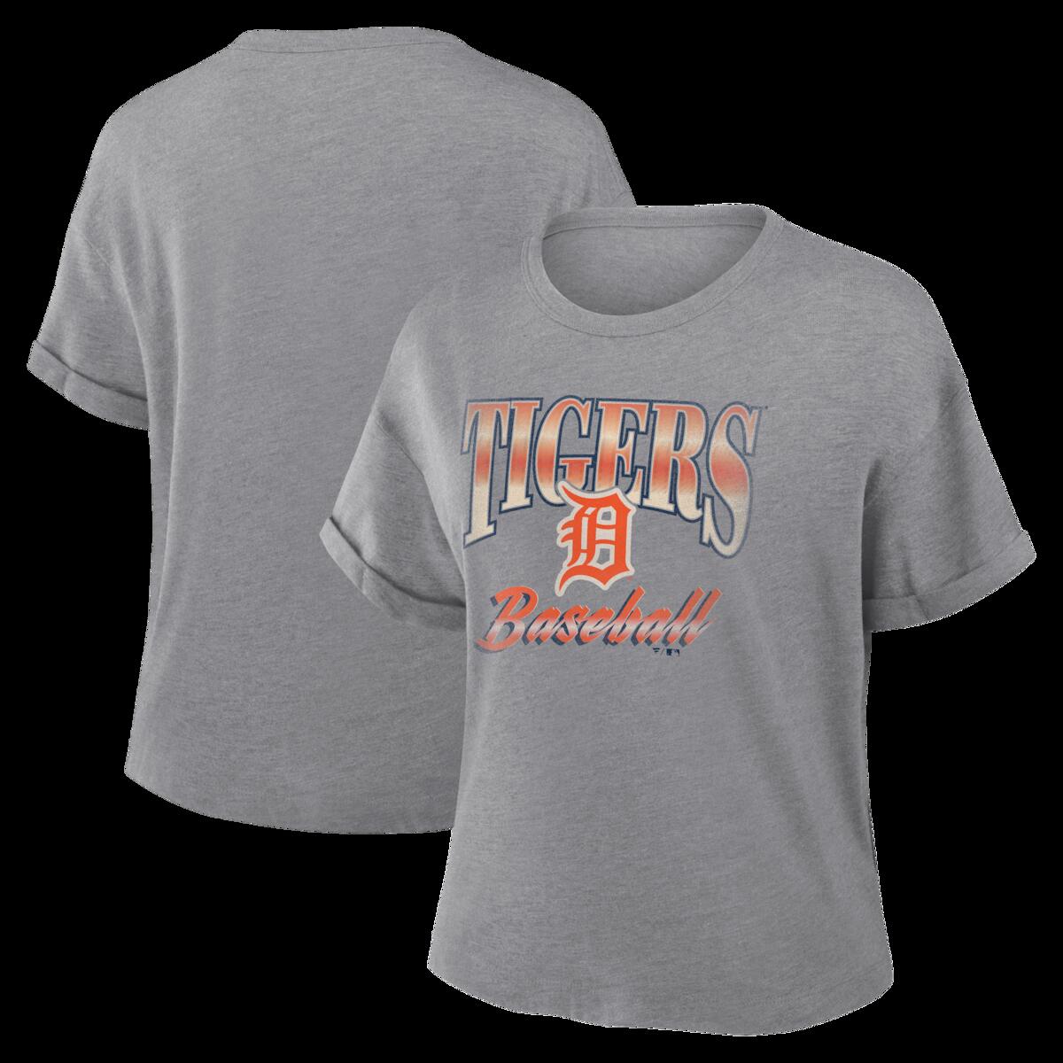 Women's Fanatics Heather Gray Detroit Tigers Cooperstown Tribute Tri-Blend Boxy T-Shirt｜Fanatics公式ストア 店