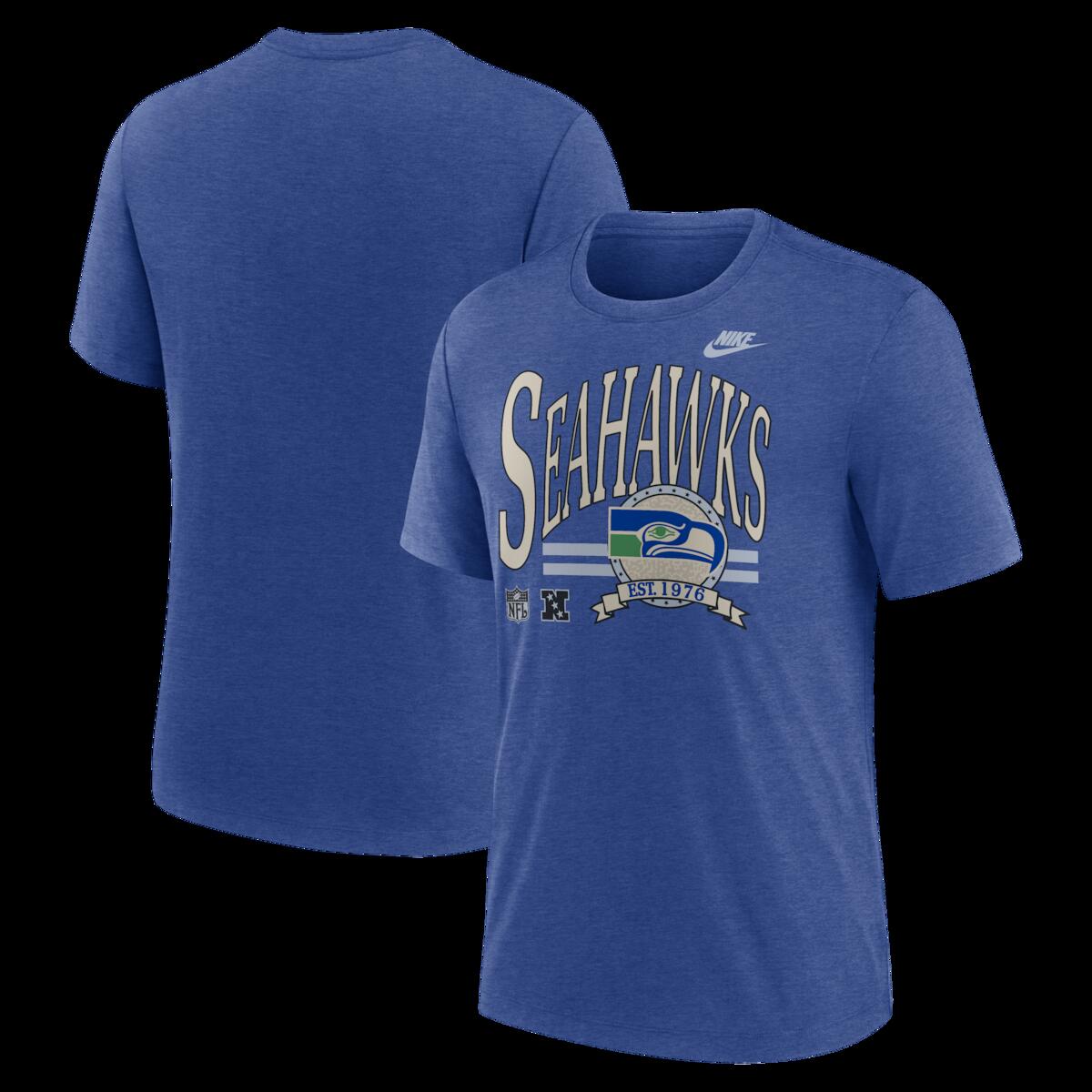 【公式グッズ】NFL シーホークス Tシャツ Nike/ナイキ メンズ ヘザーロイヤル (NIKEMEN'S TRIBLEND REWIND SS TEE)|Fanatics公式ストア 店