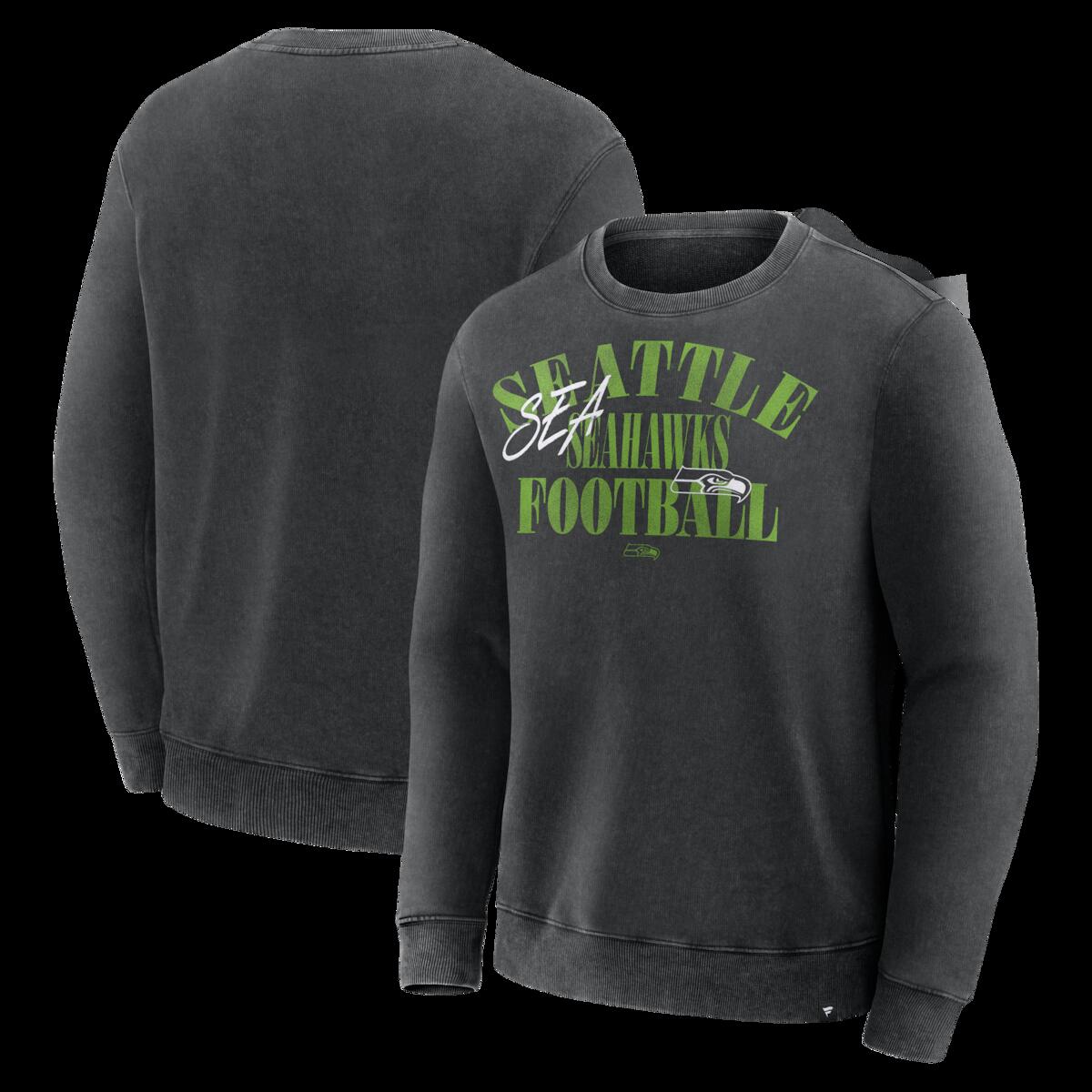 Men's Fanatics Black Seattle Seahawks Halftime Lead Relaxed Heavyweight French Terry Sweatshirt|Fanatics公式ストア 店