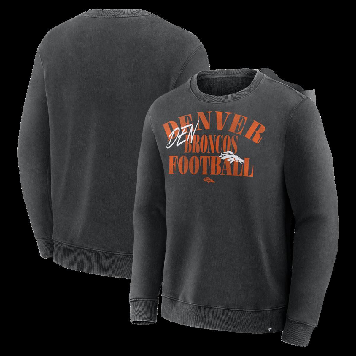 Men's Fanatics Black Denver Broncos Halftime Lead Relaxed Heavyweight French Terry Sweatshirt|Fanatics公式ストア 店