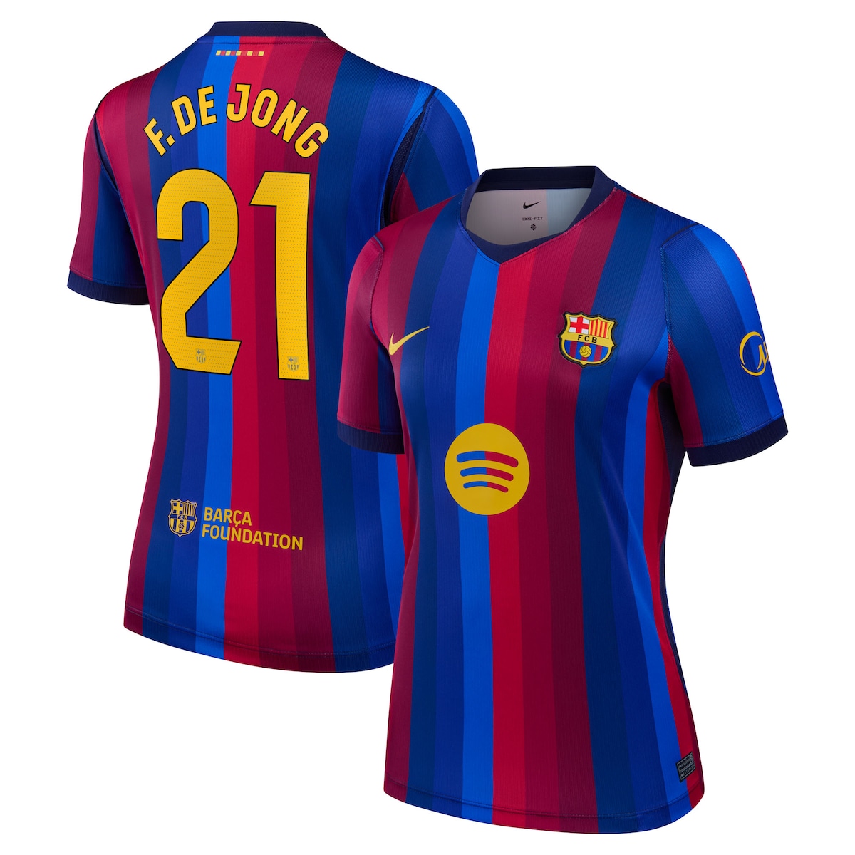 【公式グッズ】ラ・リーガ バルセロナ デ・ヨング ホーム ユニフォーム (レプリカ) Nike/ナイキ レディース レッド (NIK 26/27 Women's Replica Jersey - Player)|Fanatics公式ストア 店
