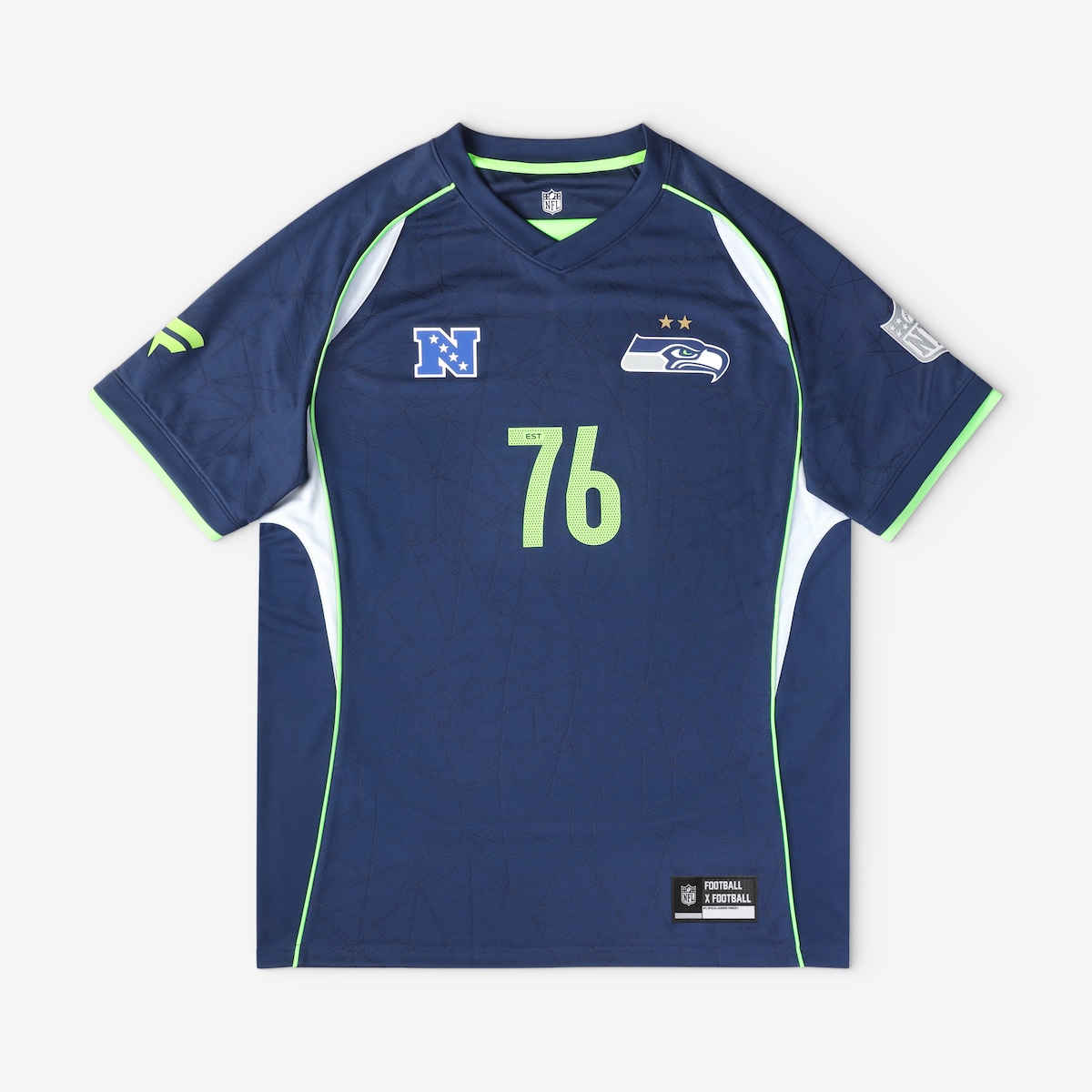 Men's Fanatics College Navy Seattle Seahawks Football x Football V-Neck Fan Top|Fanatics公式ストア 店