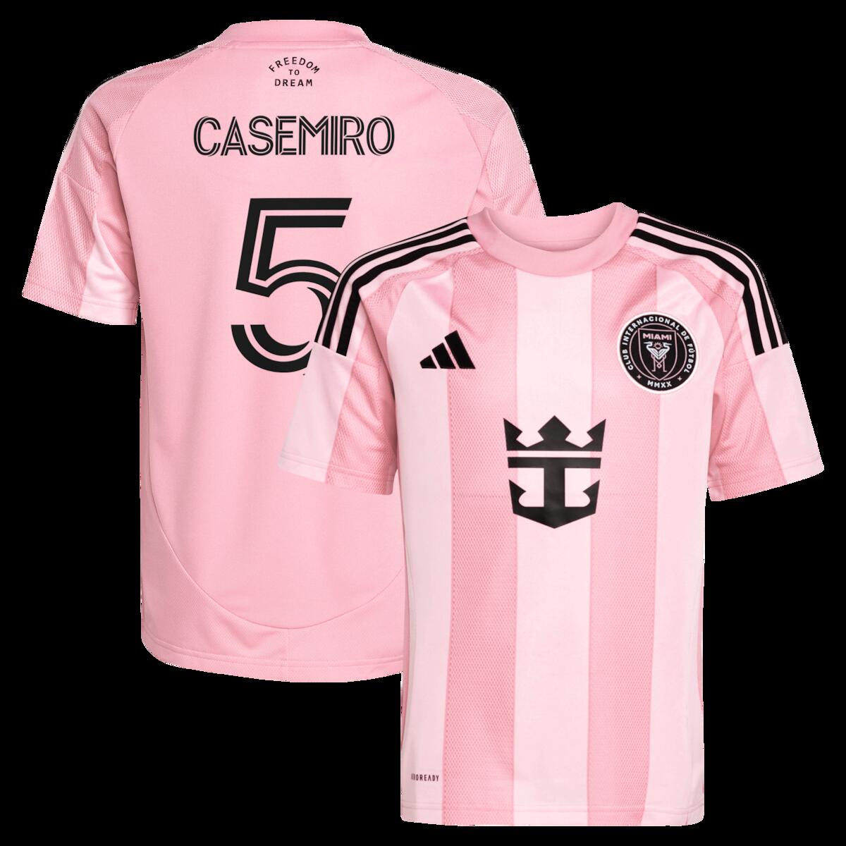 Youth adidas Casemiro Light Pink Inter Miami CF 2025 Euphoria Replica Jersey｜Fanatics公式ストア 店