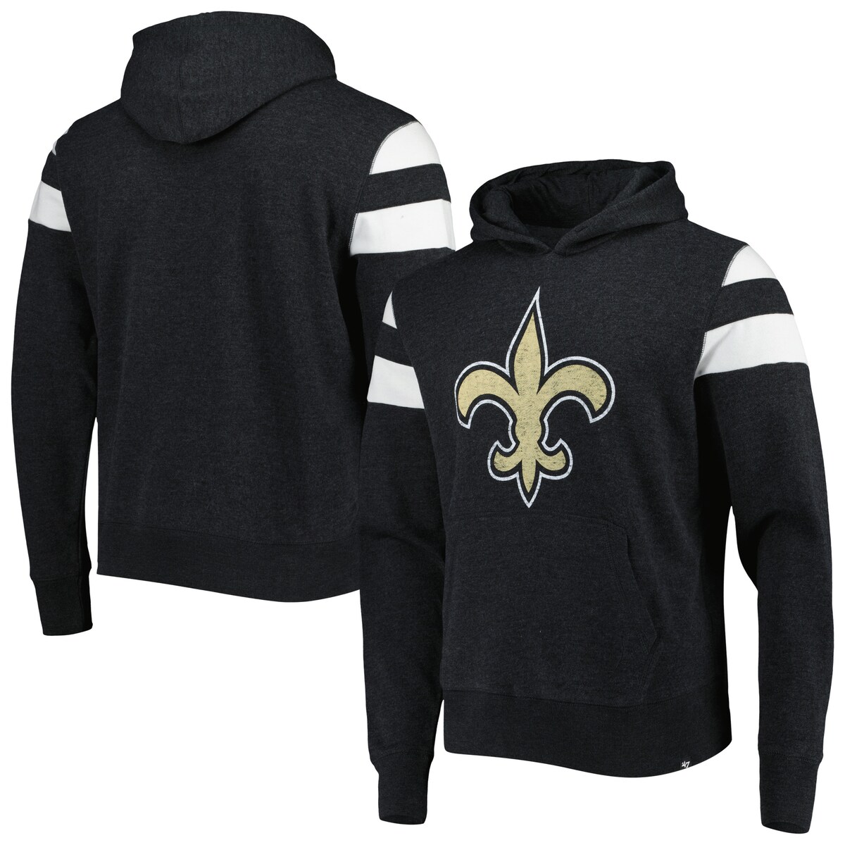 【公式グッズ】NFL セインツ プルオーバー パーカー '47/フォーティーセブン メンズ ブラック (Men's 47 Brand Premier Nico Hood)