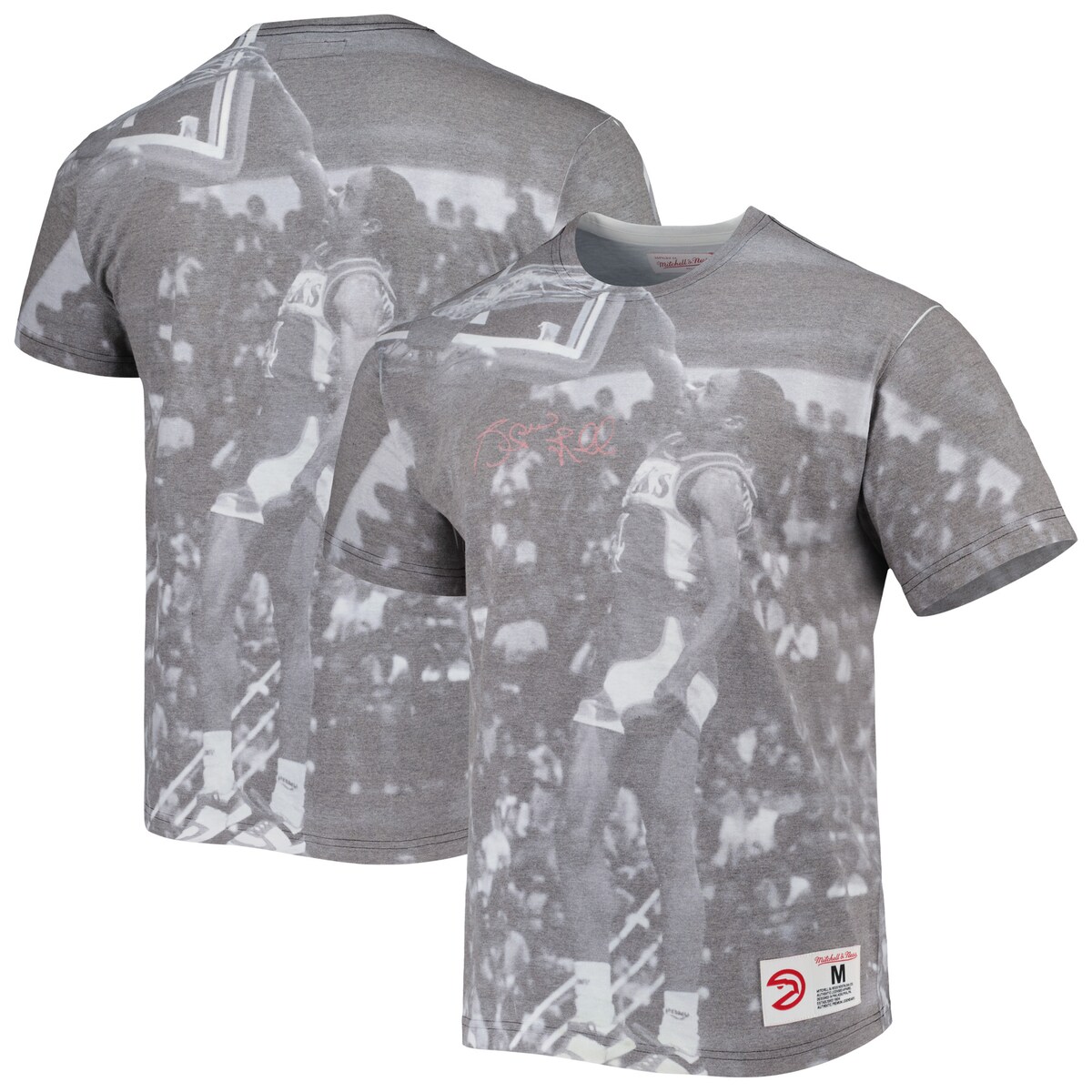 【公式グッズ】NBA ホークス スパッド・ウェッブ Tシャツ Mitchell & Ness/ミッチェル＆ネス メンズ ヘザーグレイ (MNC Men's Above The Rim Sublimated SS Tee)