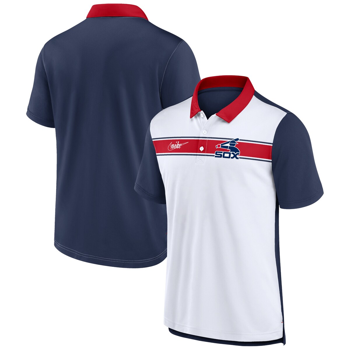 【公式グッズ】MLB ホワイトソックス ポロシャツ Nike/ナイキ メンズ ホワイト (23 Men's Nike Rewind Stripe Polo)｜Fanatics公式ストア 店