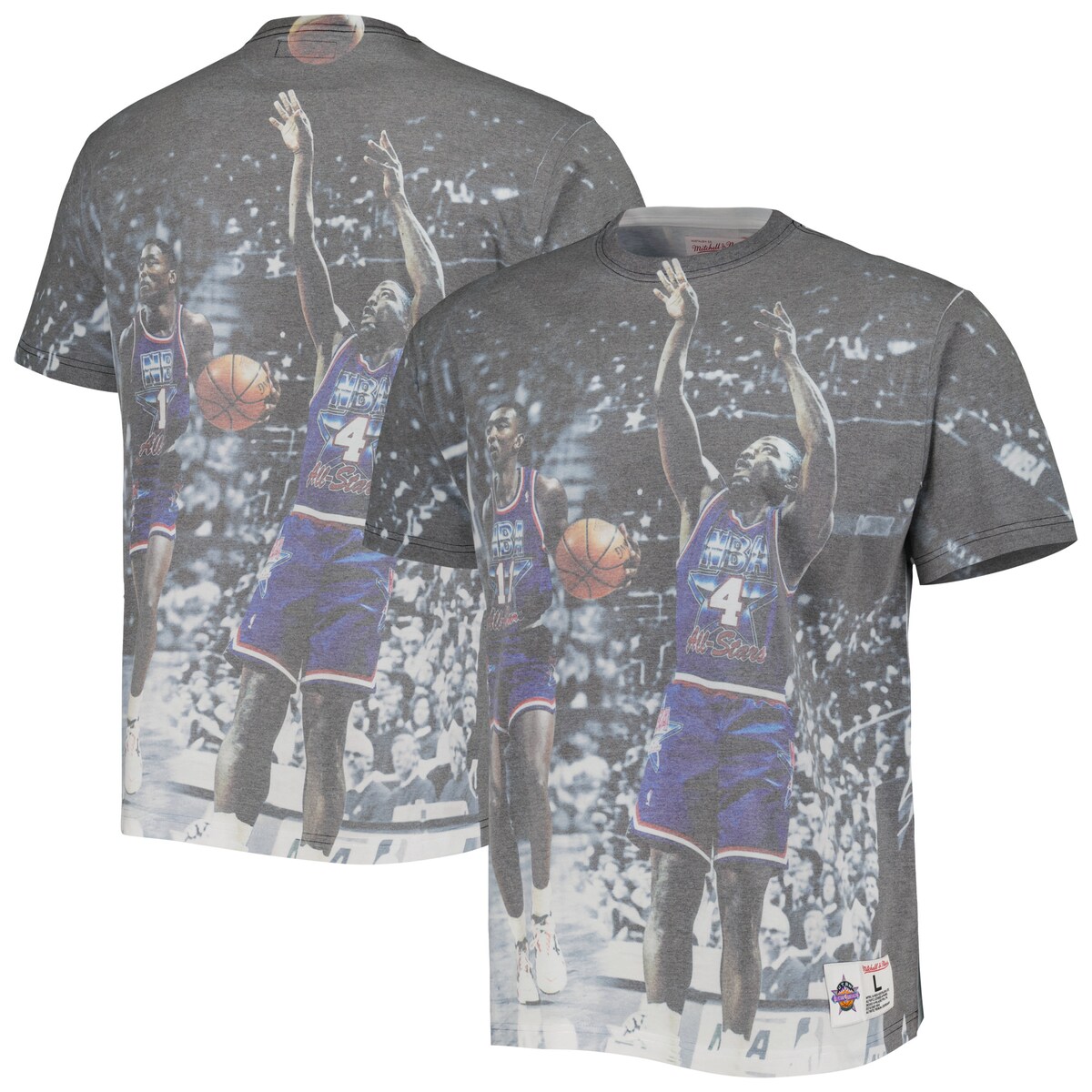 【公式グッズ】NBA ピストンズ Tシャツ Mitchell & Ness/ミッチェル＆ネス メンズ グレイ (NBA MNC ABOVE THE RIM SUBLIMATED S/S TEE)