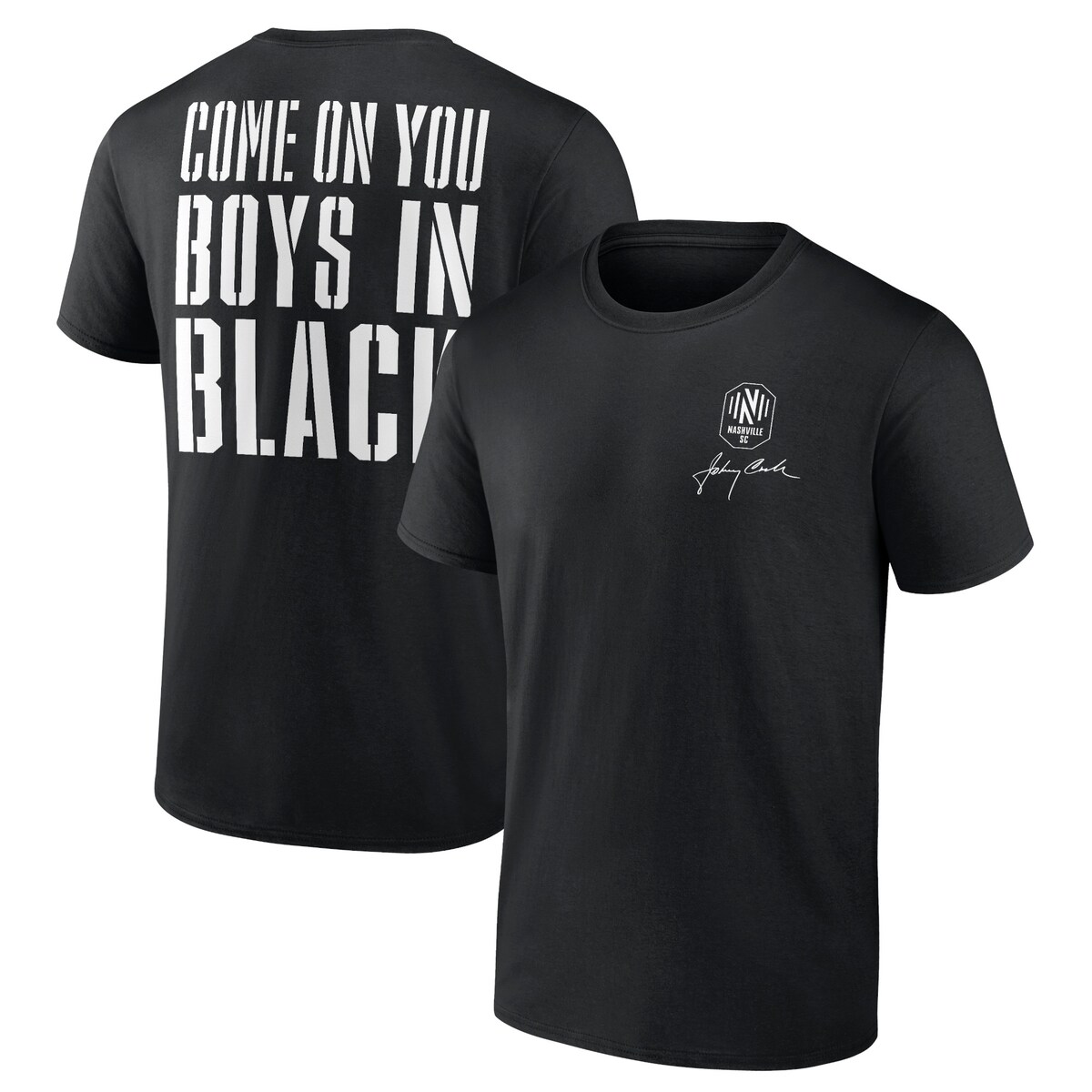 【公式グッズ】MLS ナッシュビル・SC キャッシュ Tシャツ Fanatics/ファナティクス メンズ ブラック (NUT S23 Men's Johnny Cash Come On Tee)