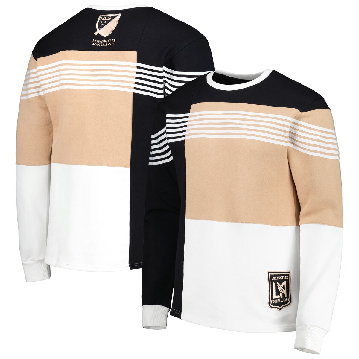 【公式グッズ】MLS LAFC トレーナー Grungy Gentleman メンズ ブラック (GG S23 Men's Colorblock Crewneck Sweatshirt)