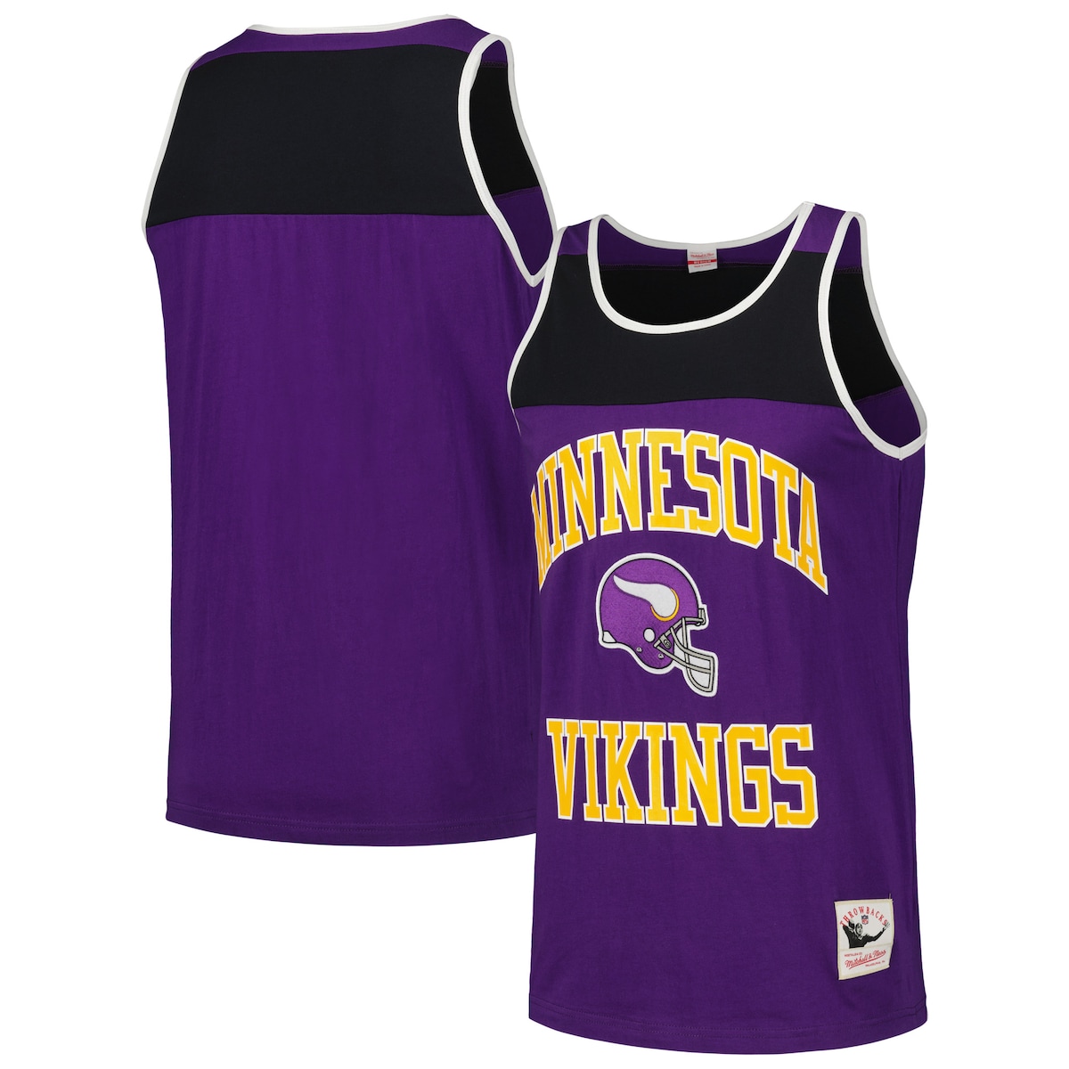 【公式グッズ】NFL バイキングス タンクトップ Mitchell & Ness/ミッチェル＆ネス メンズ パープル (NFL HERITAGE COLOR BLOCKED TANK TOP)｜Fanatics公式ストア 店